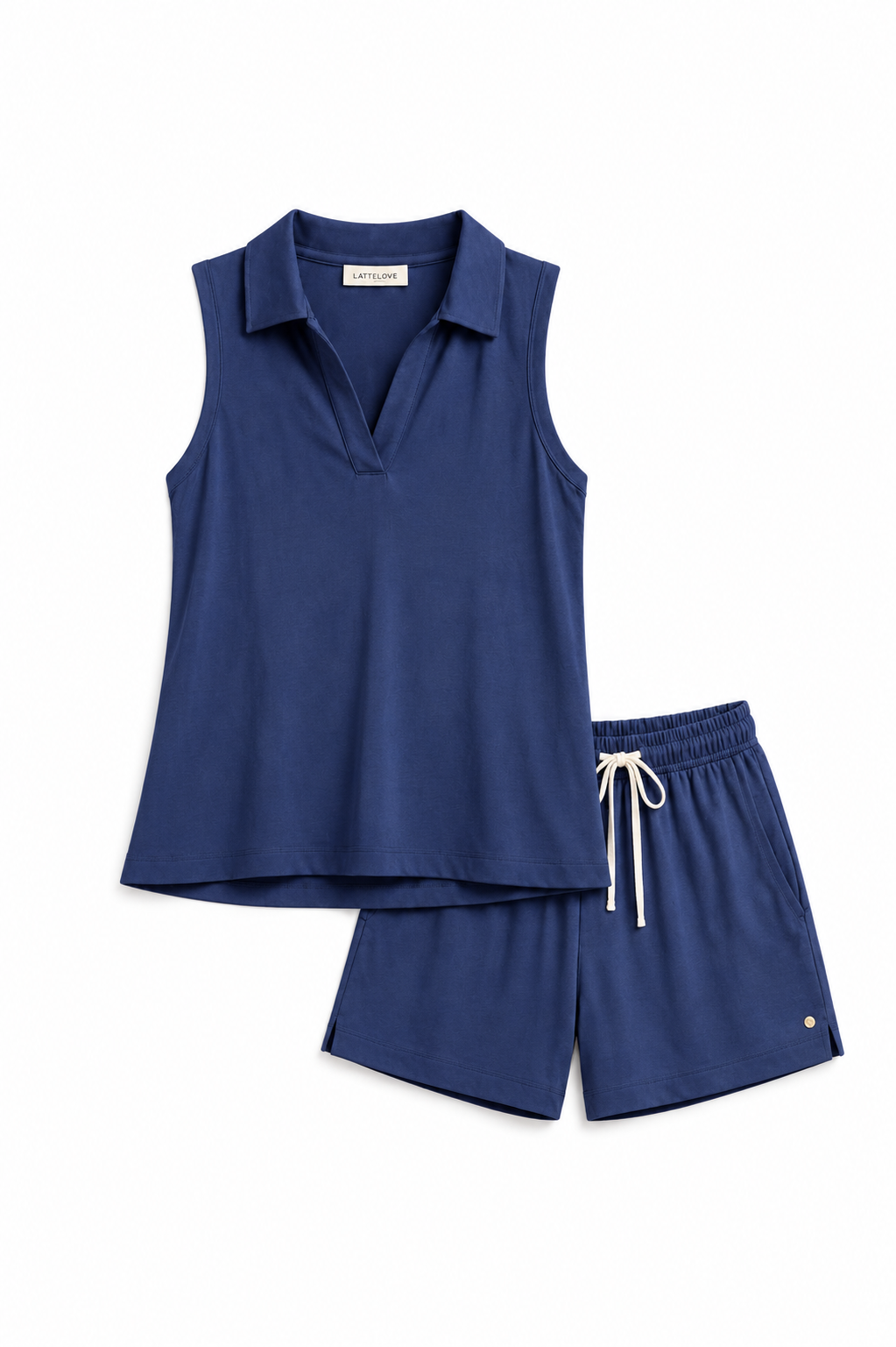 Sleeveless Polo & Shorts Set
