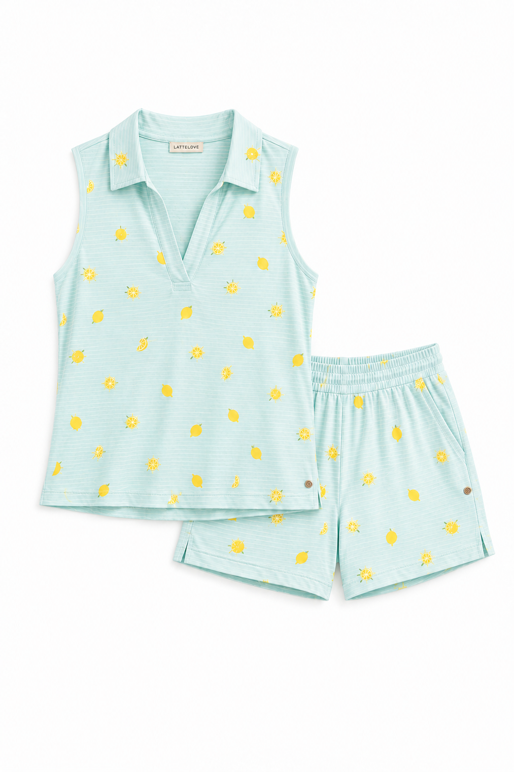 Sleeveless Polo & Shorts Set
