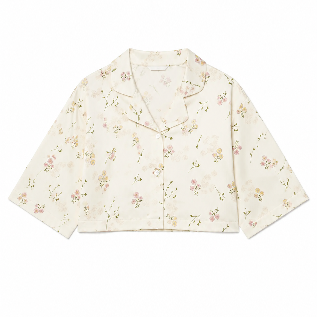 Satin Cropped Shirt