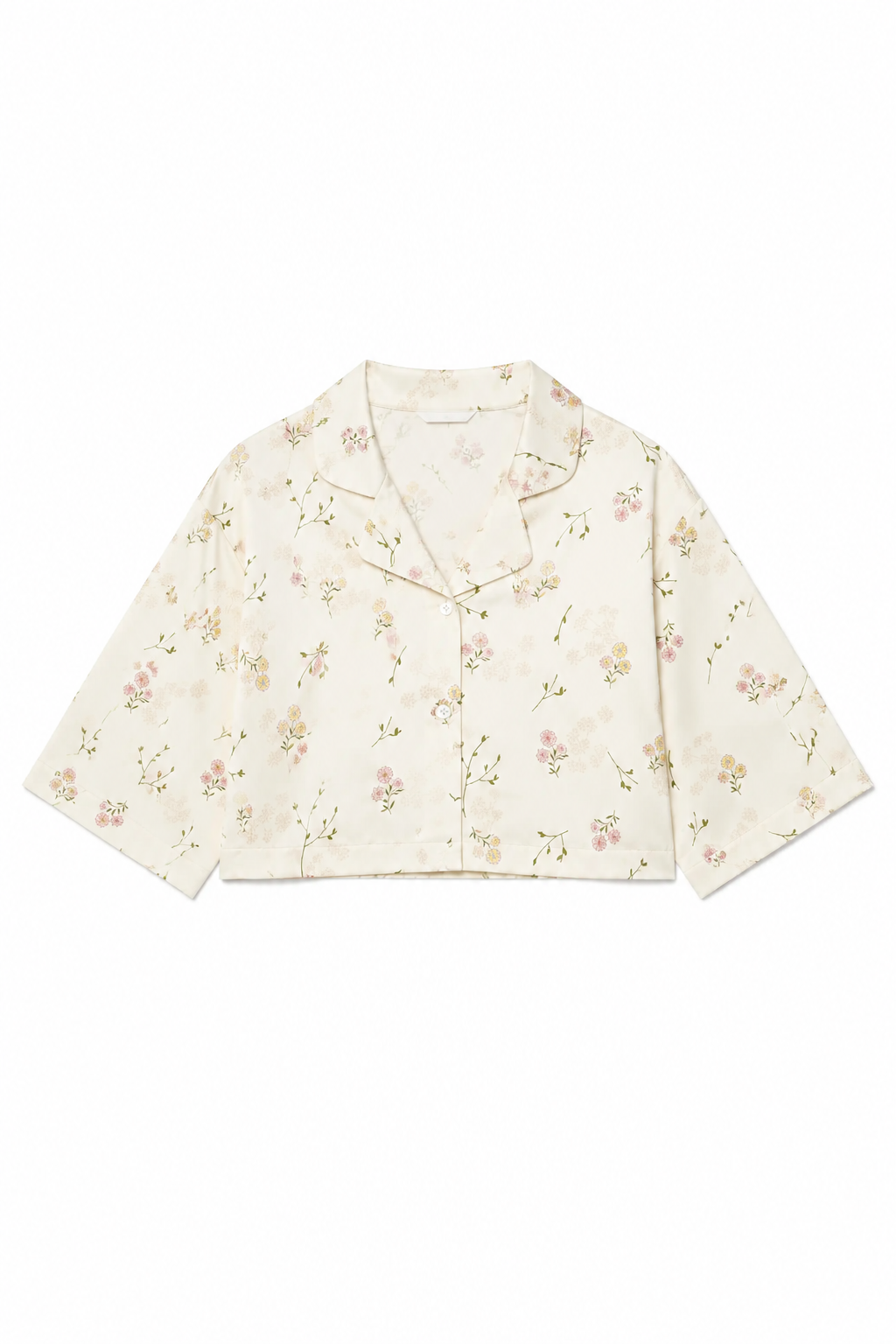 Satin Cropped Shirt