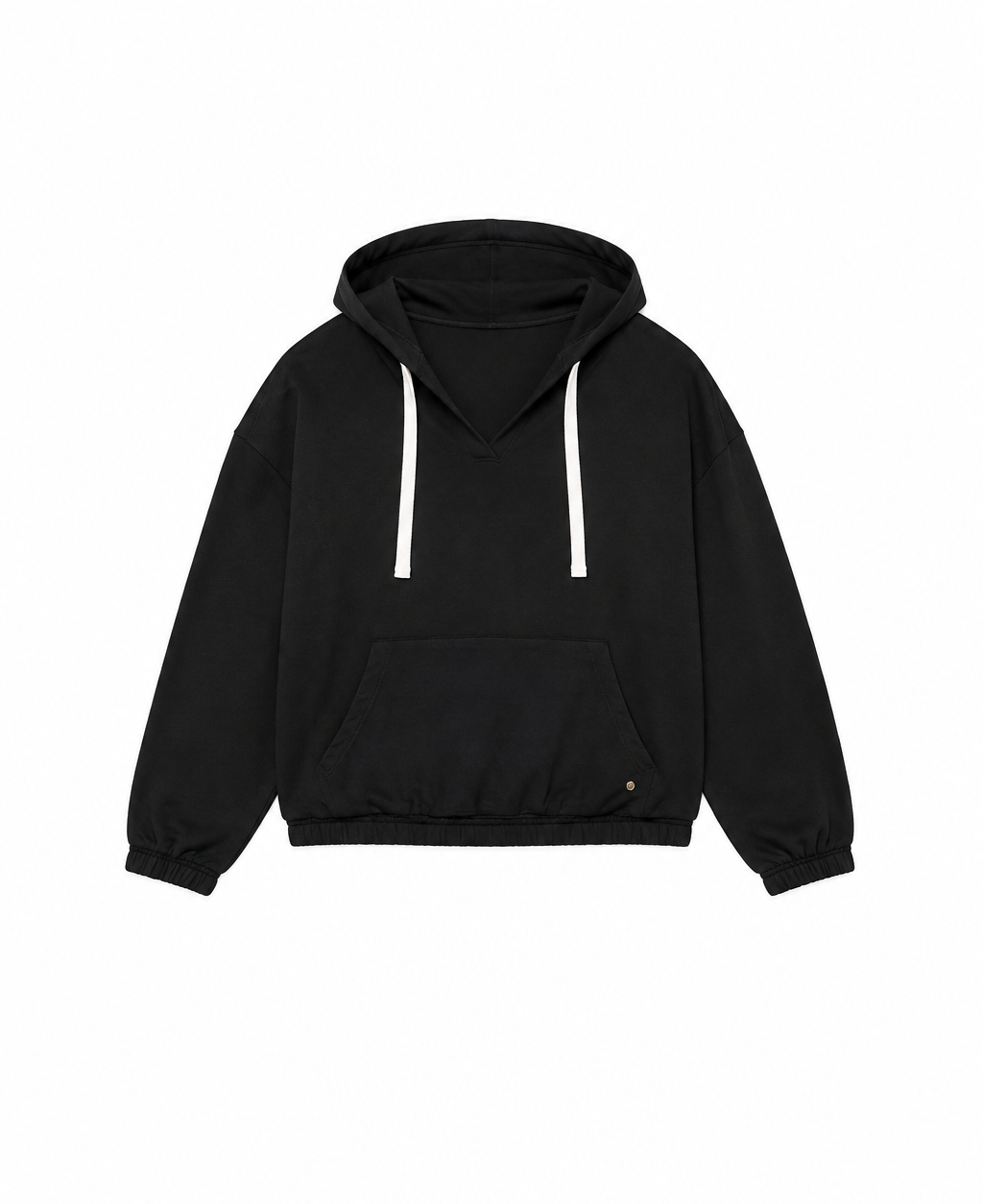 Relaxed Fit V-Neck Hoodie