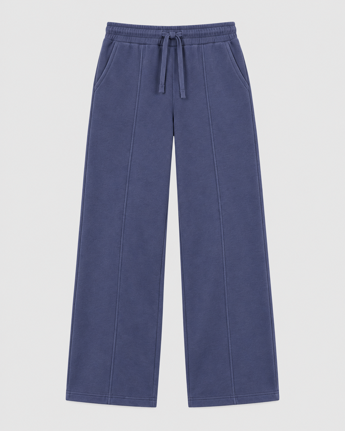 ORGANIC COTTON COZY WIDE LEG PANT WITH SEAMING DETAIL