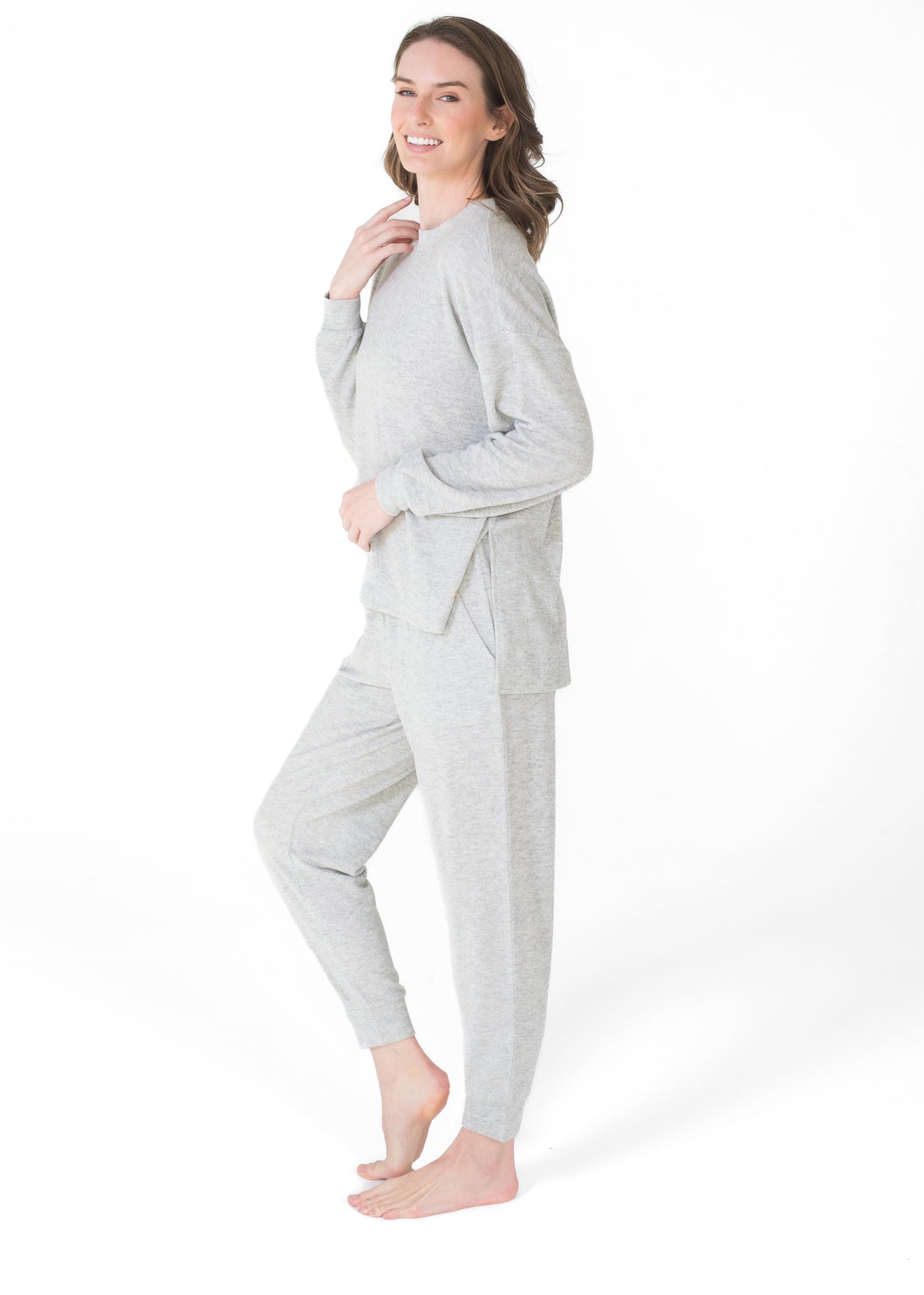 LS DROP SHOULDER TOP & JOGGER SET