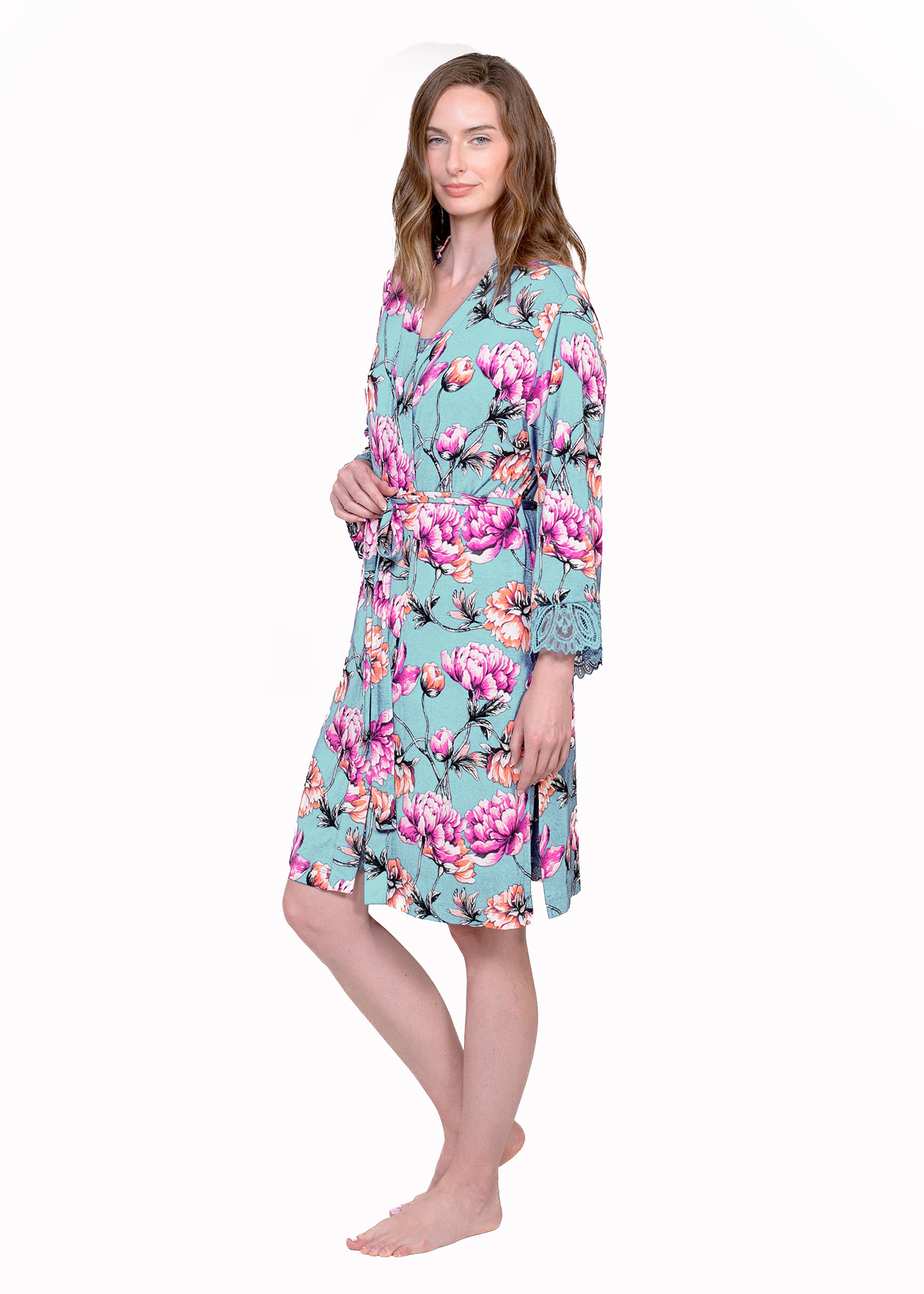 Lace 3/4 Sleeve Robe – LATTELOVE Co.