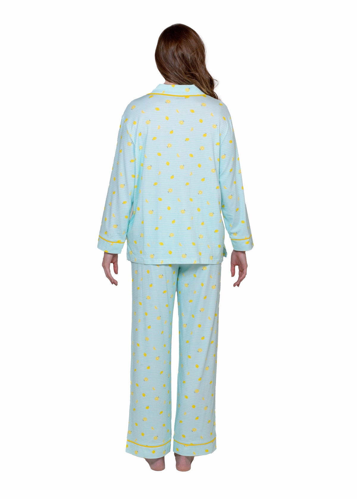 NOTCH COLLAR LS TOP PANT PAJAMA SET