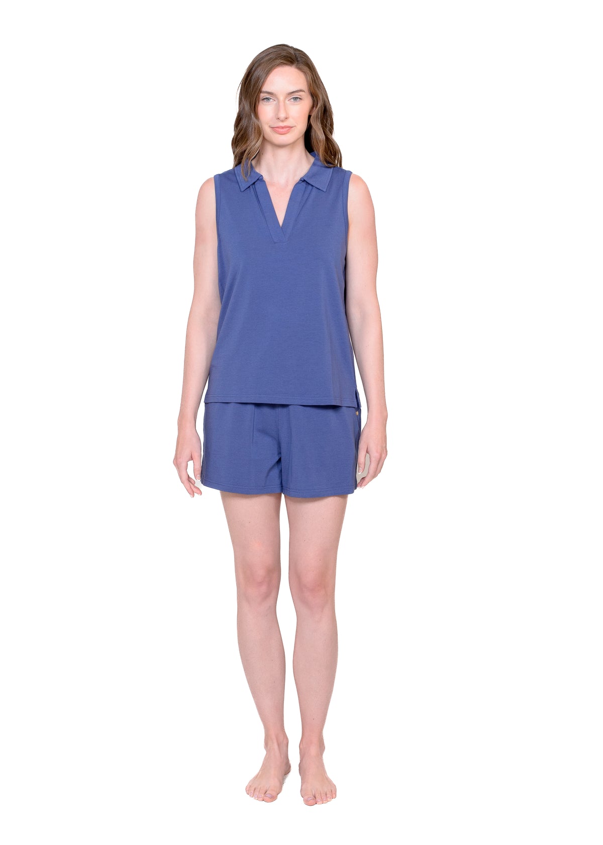 SLEEVELESS POLO & SHORT SET