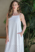 EYELET MAXI DRESS