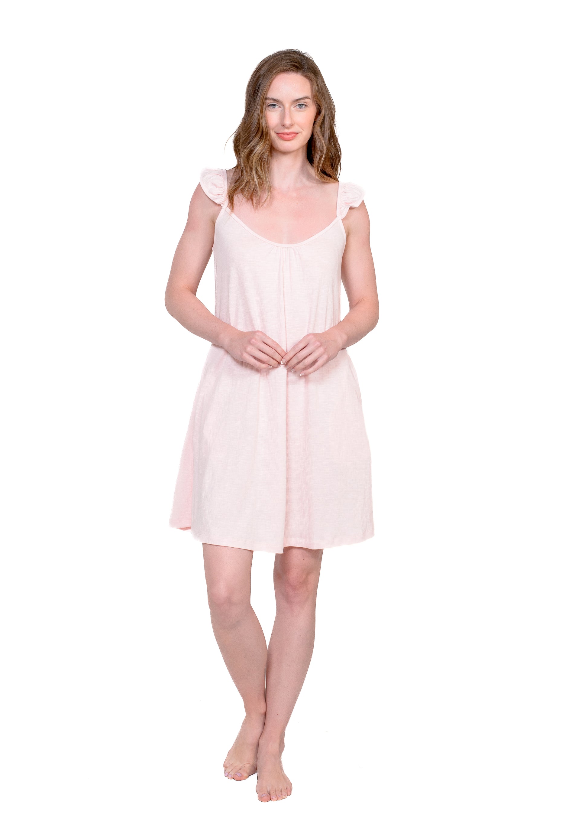 Ruffled Sleeveless Gathered Dress