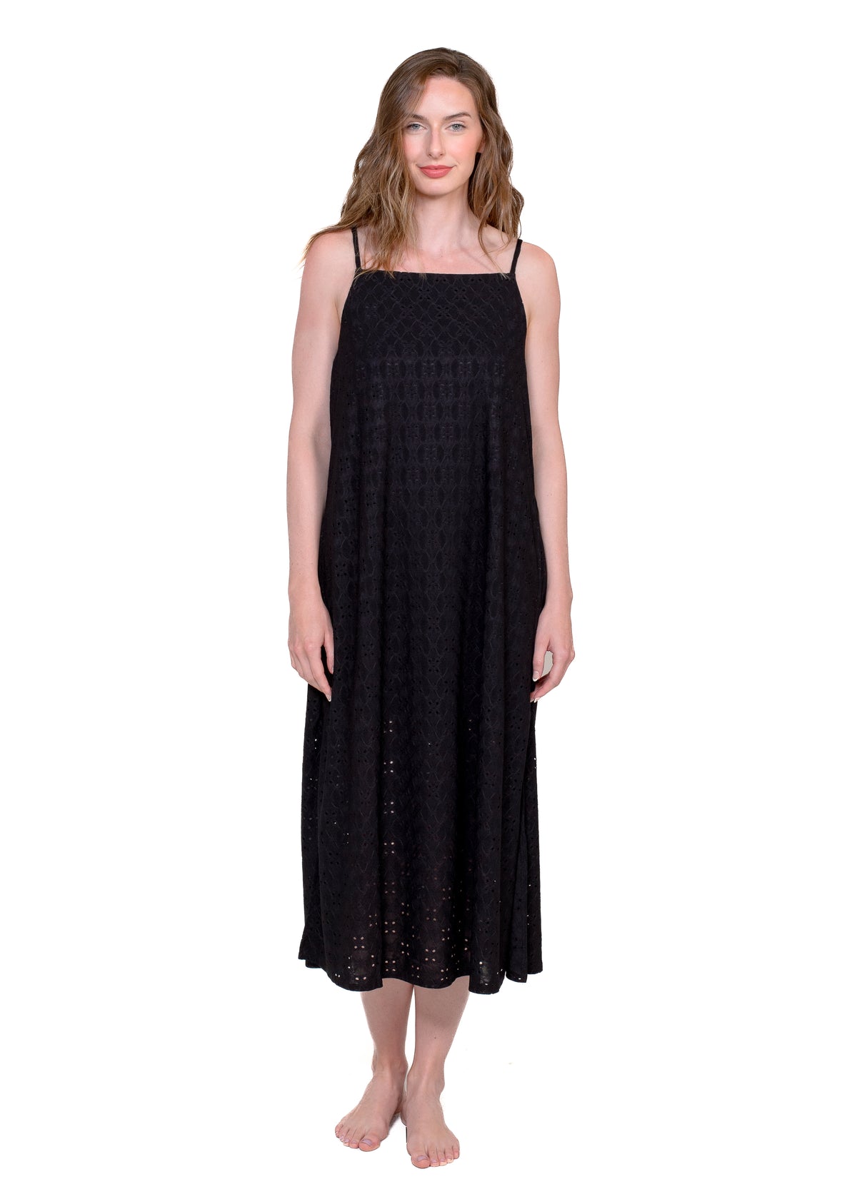 EYELET MAXI DRESS