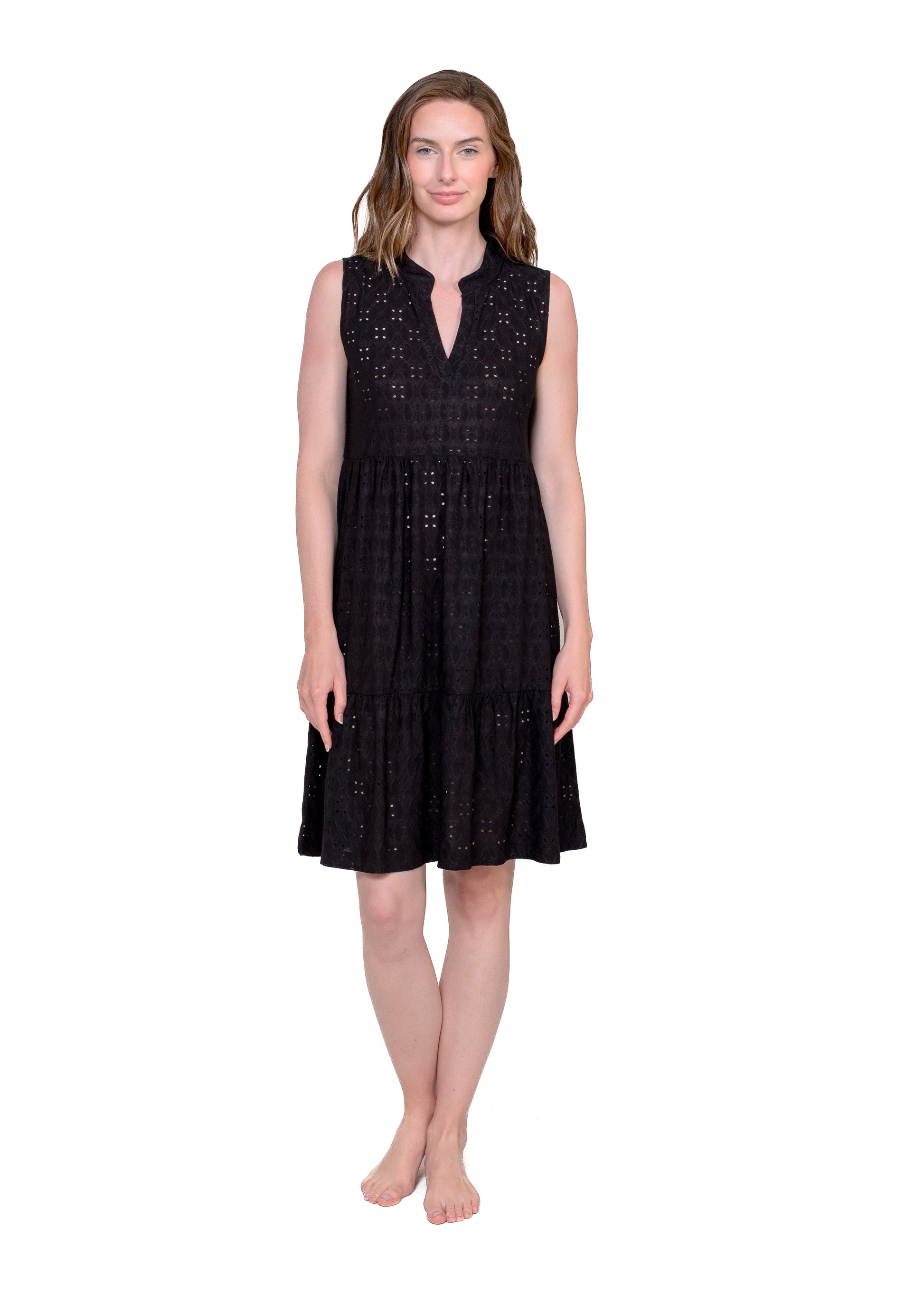 Band Collar Cover Up-Dress
