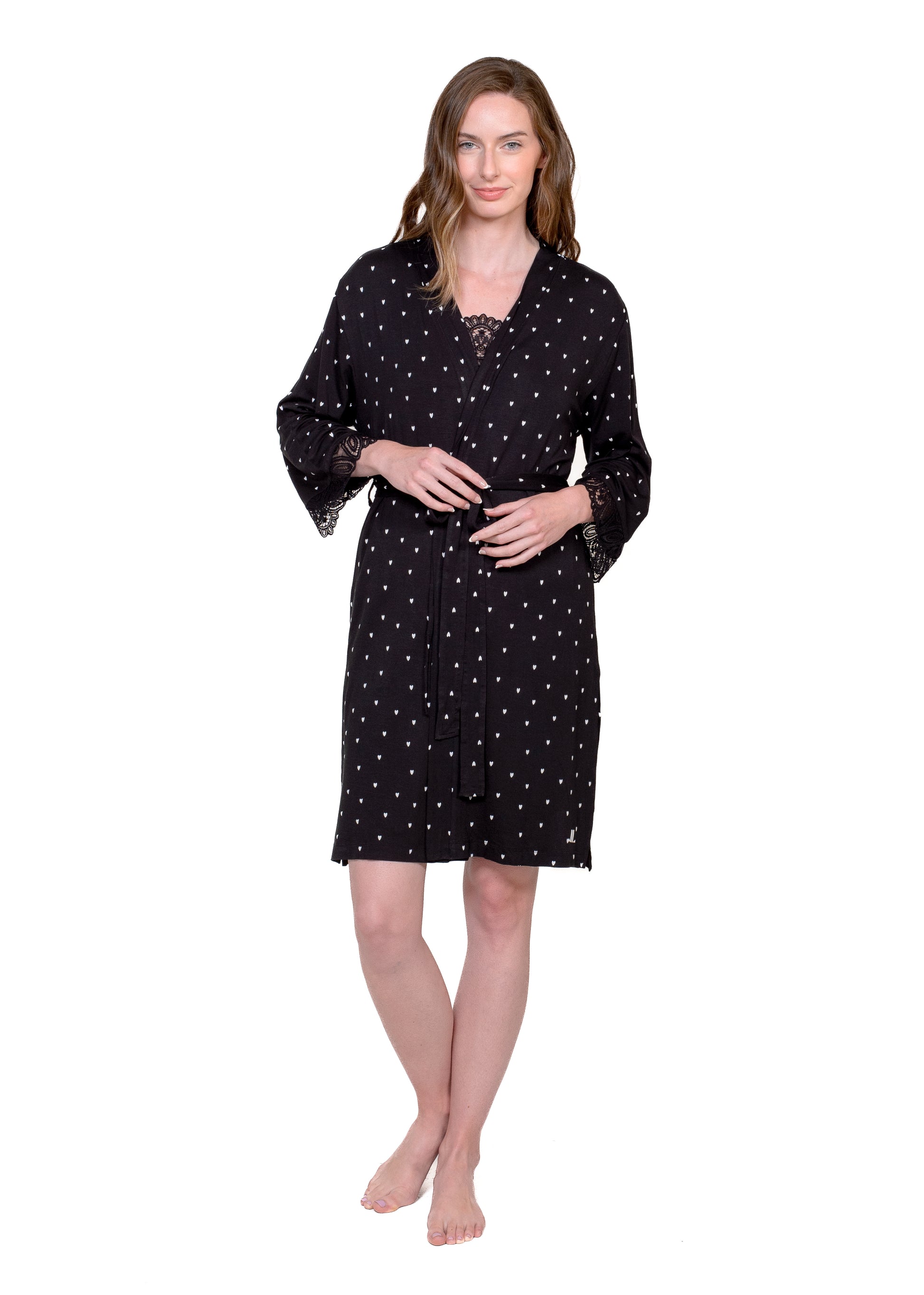 Lace 3/4 Sleeve Robe