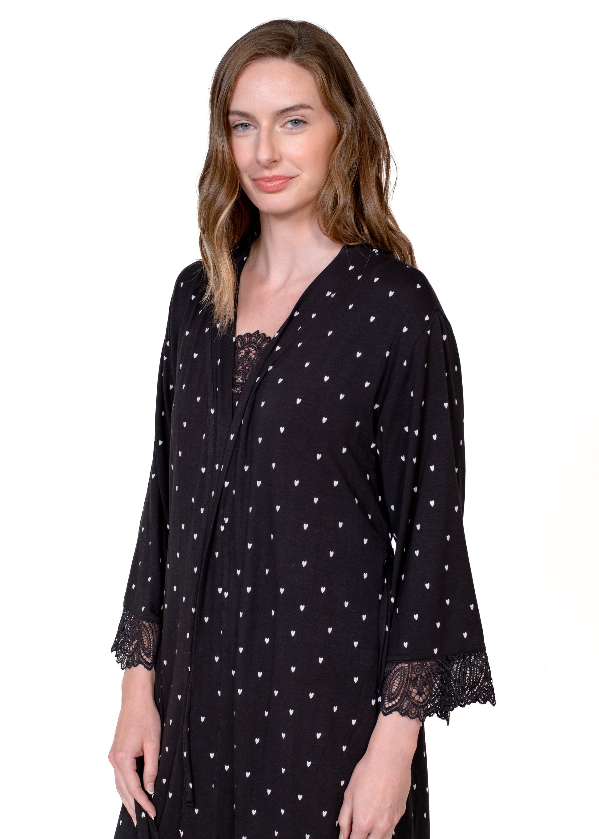Lace 3/4 Sleeve Robe