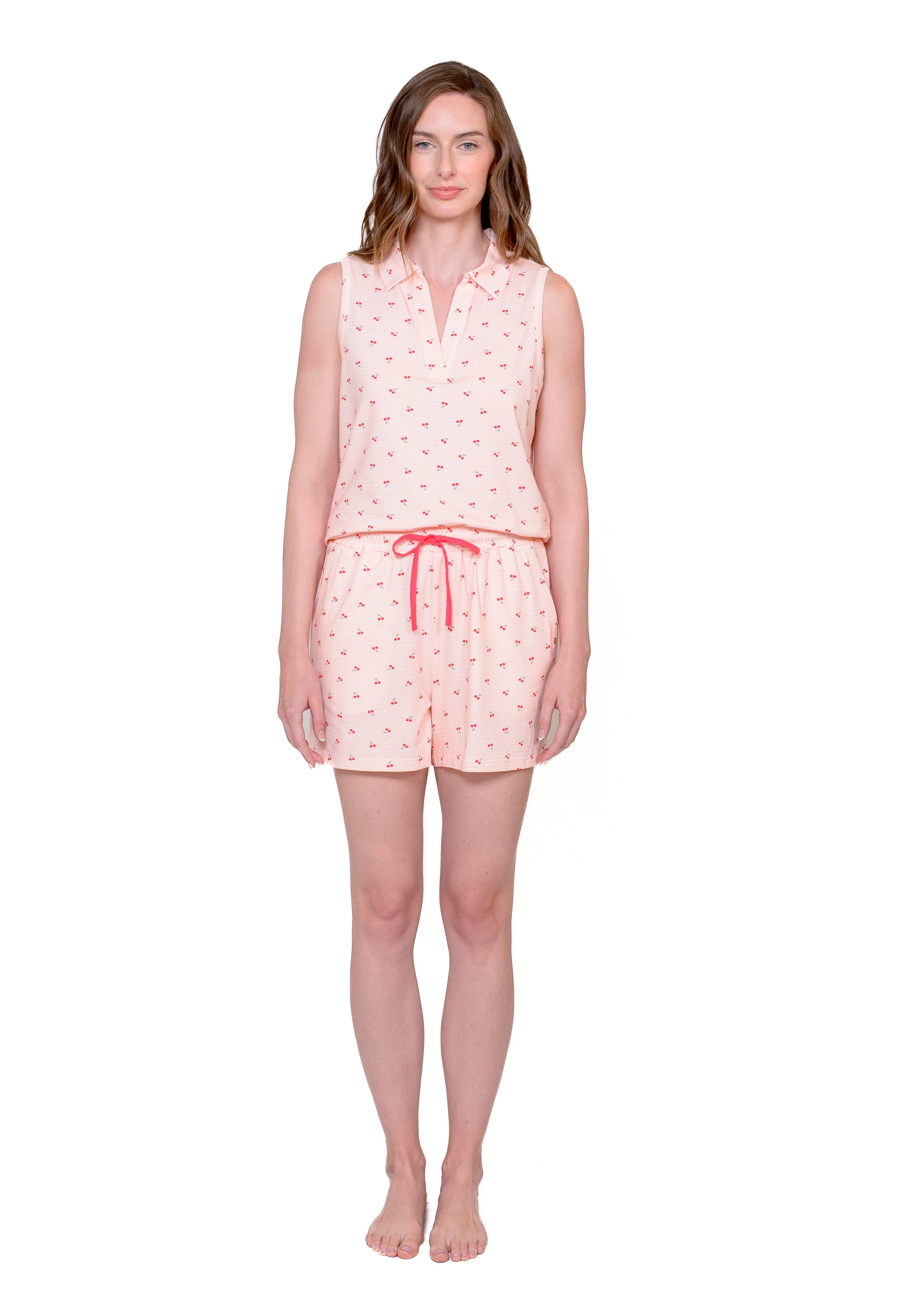 Sleeveless Polo & Shorts Set