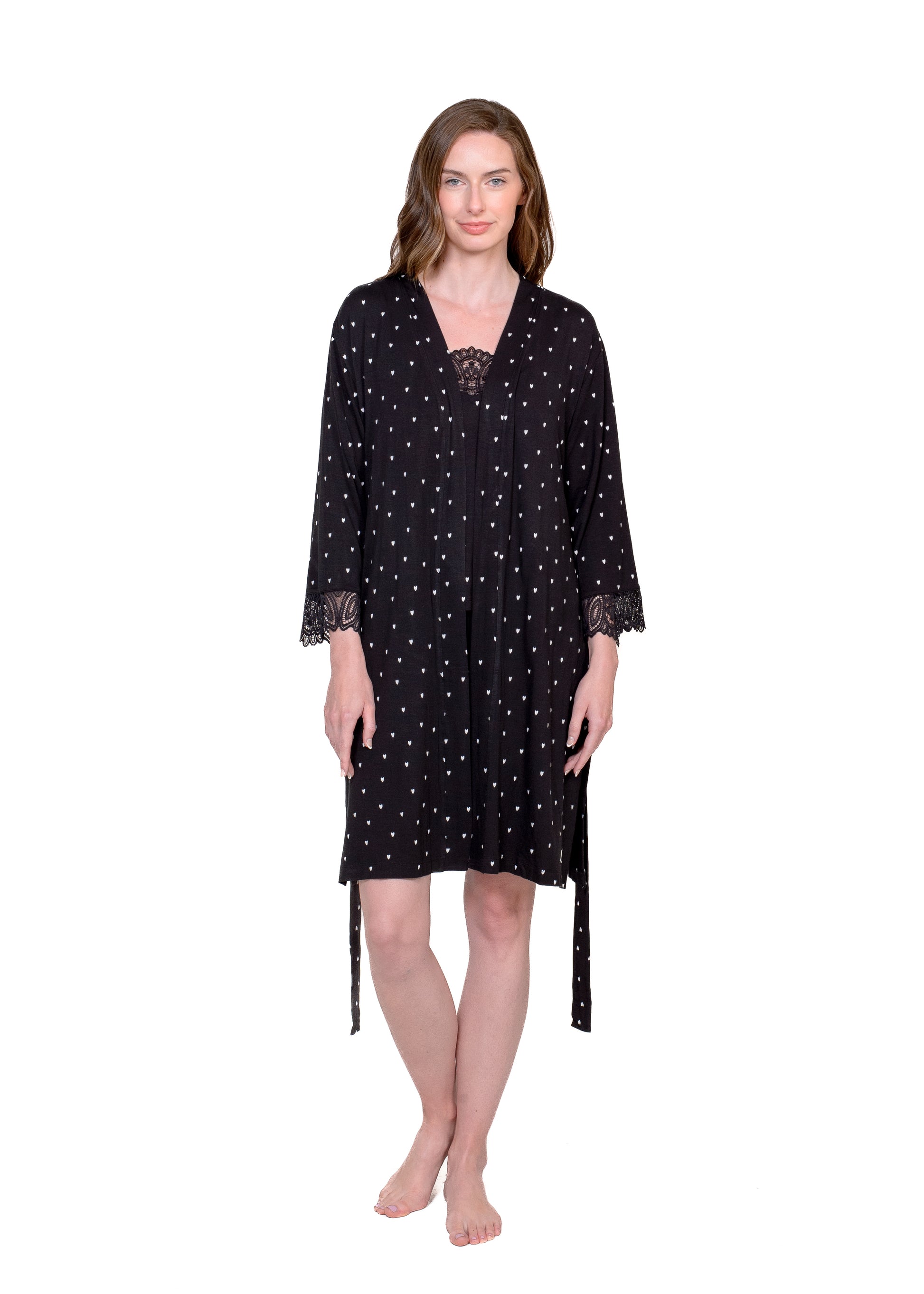 Lace 3/4 Sleeve Robe
