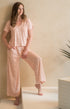 V NECK TEE & WIDE LEG LOUNGE PANT SET