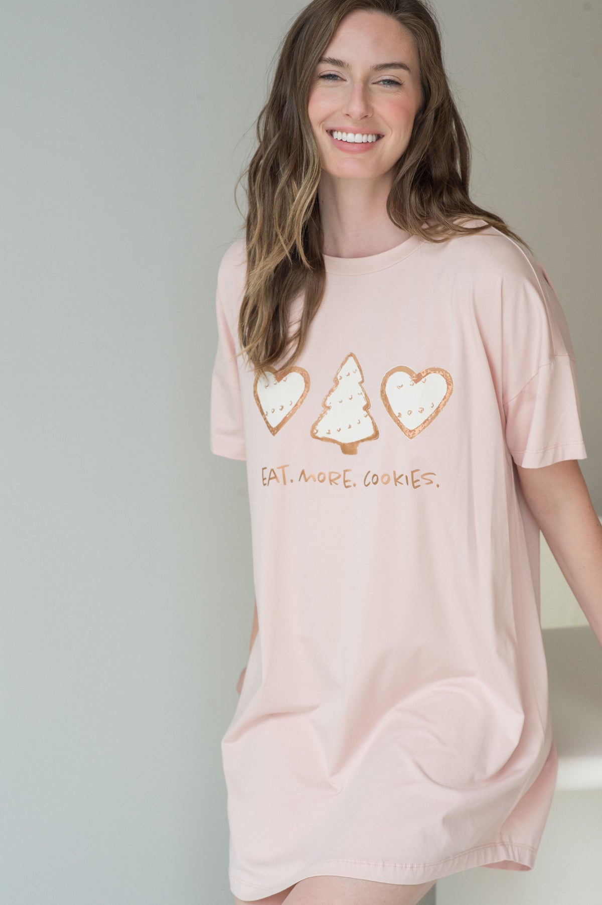 T-Shirt Dress - Eat More Cookies