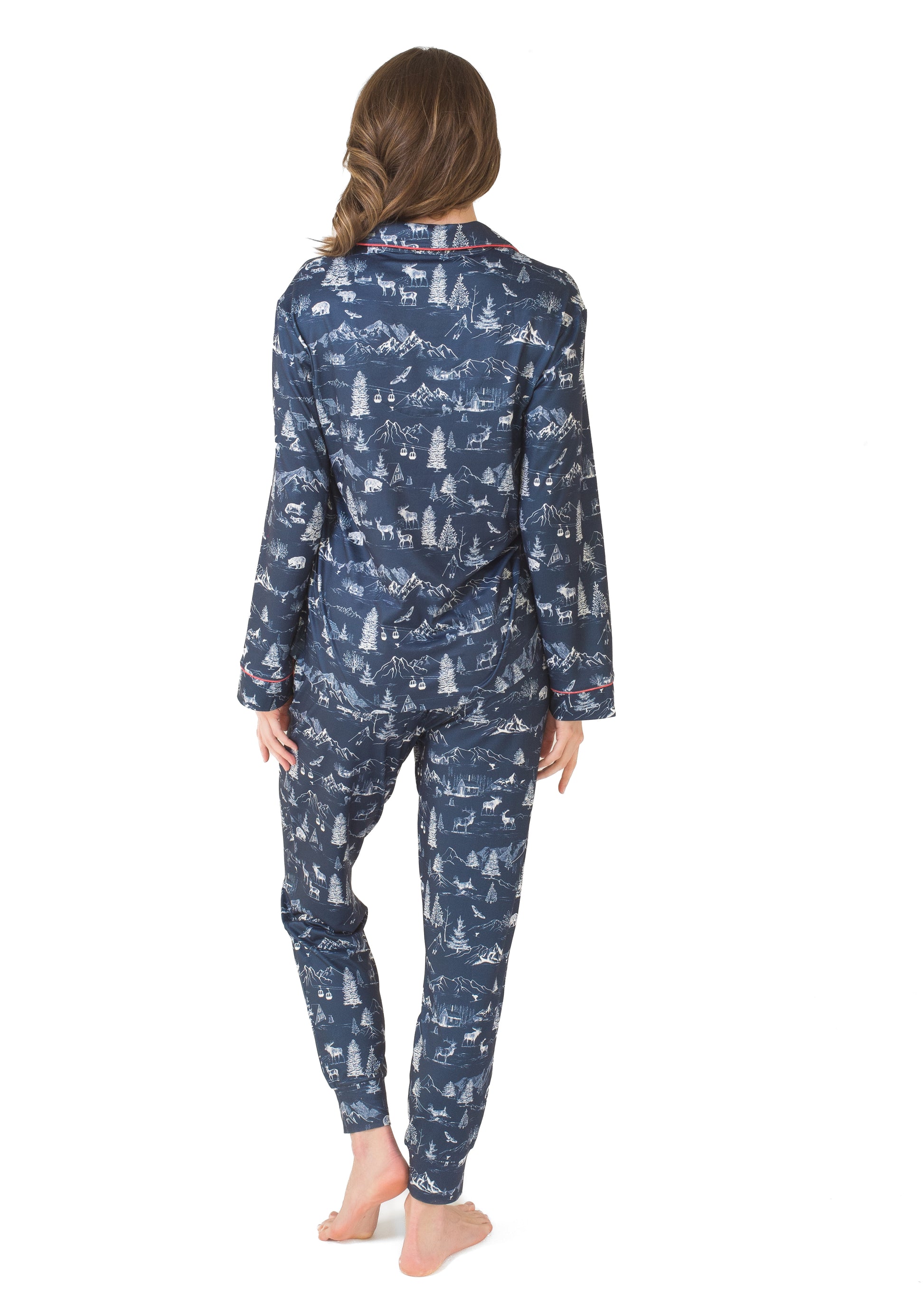 Notch Collar Top & Jogger Pajama Gift Set