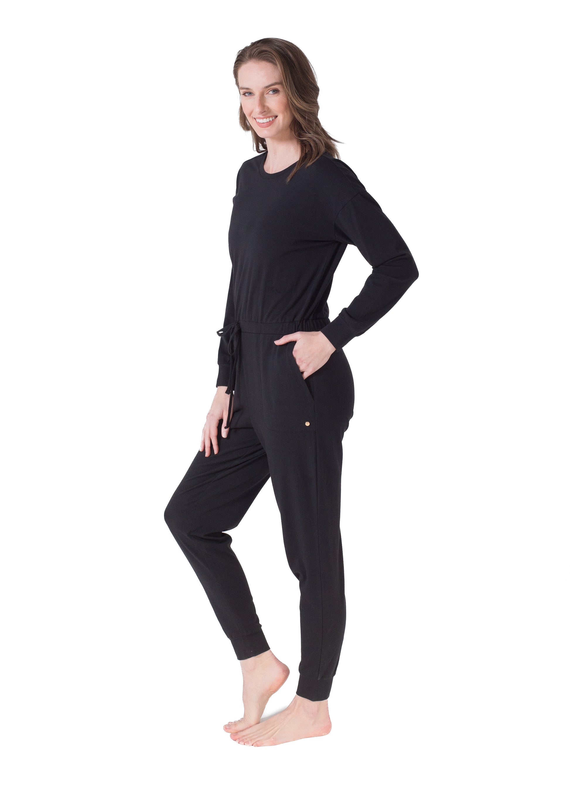 Long Sleeve Jogger Jumpsuit