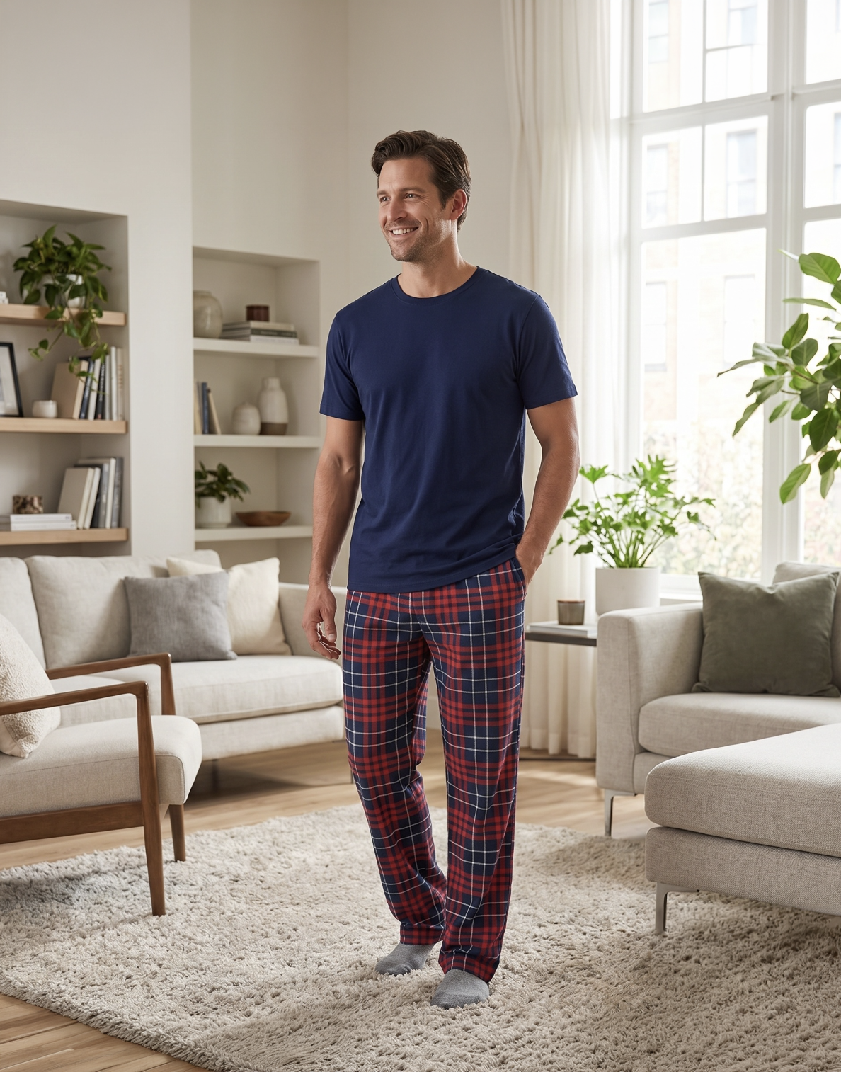 Men T-Shirt & Pajama Pants Gift Set