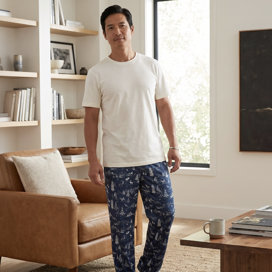 Men T-Shirt & Pajama Pants Gift Set