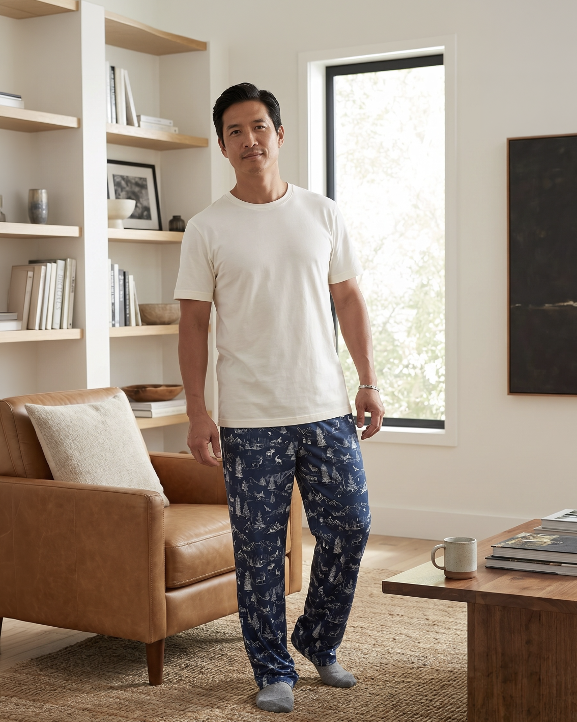 Men T-Shirt & Pajama Pants Gift Set