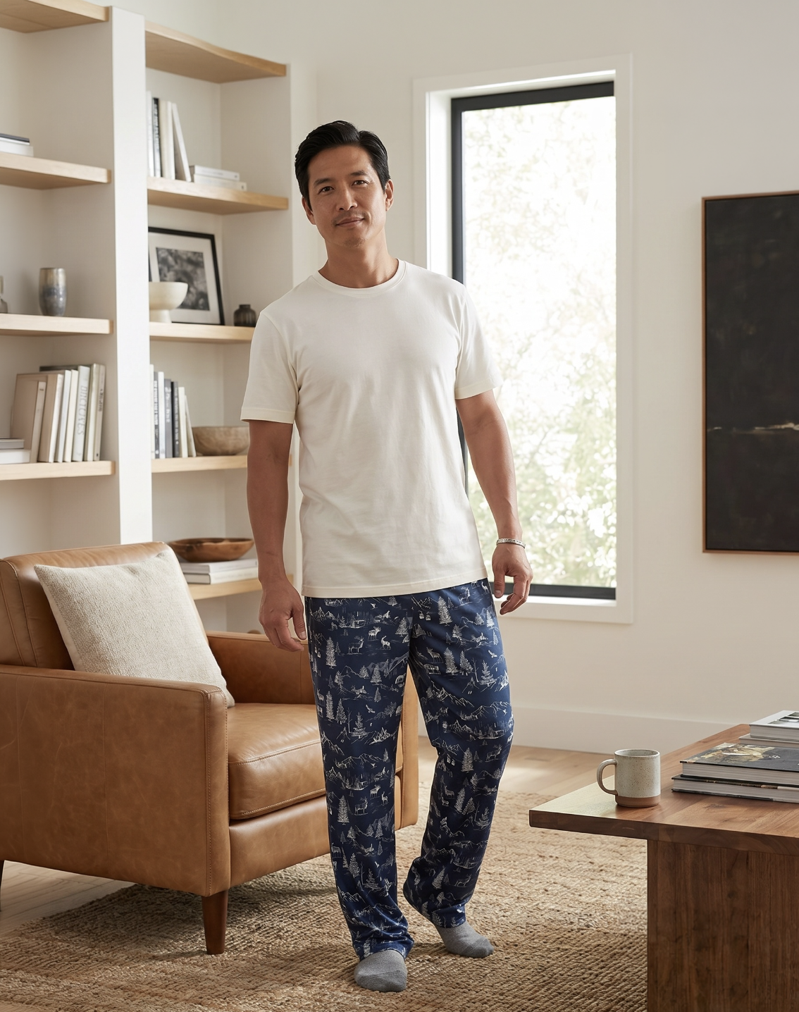 Men T-Shirt & Pajama Pants Gift Set