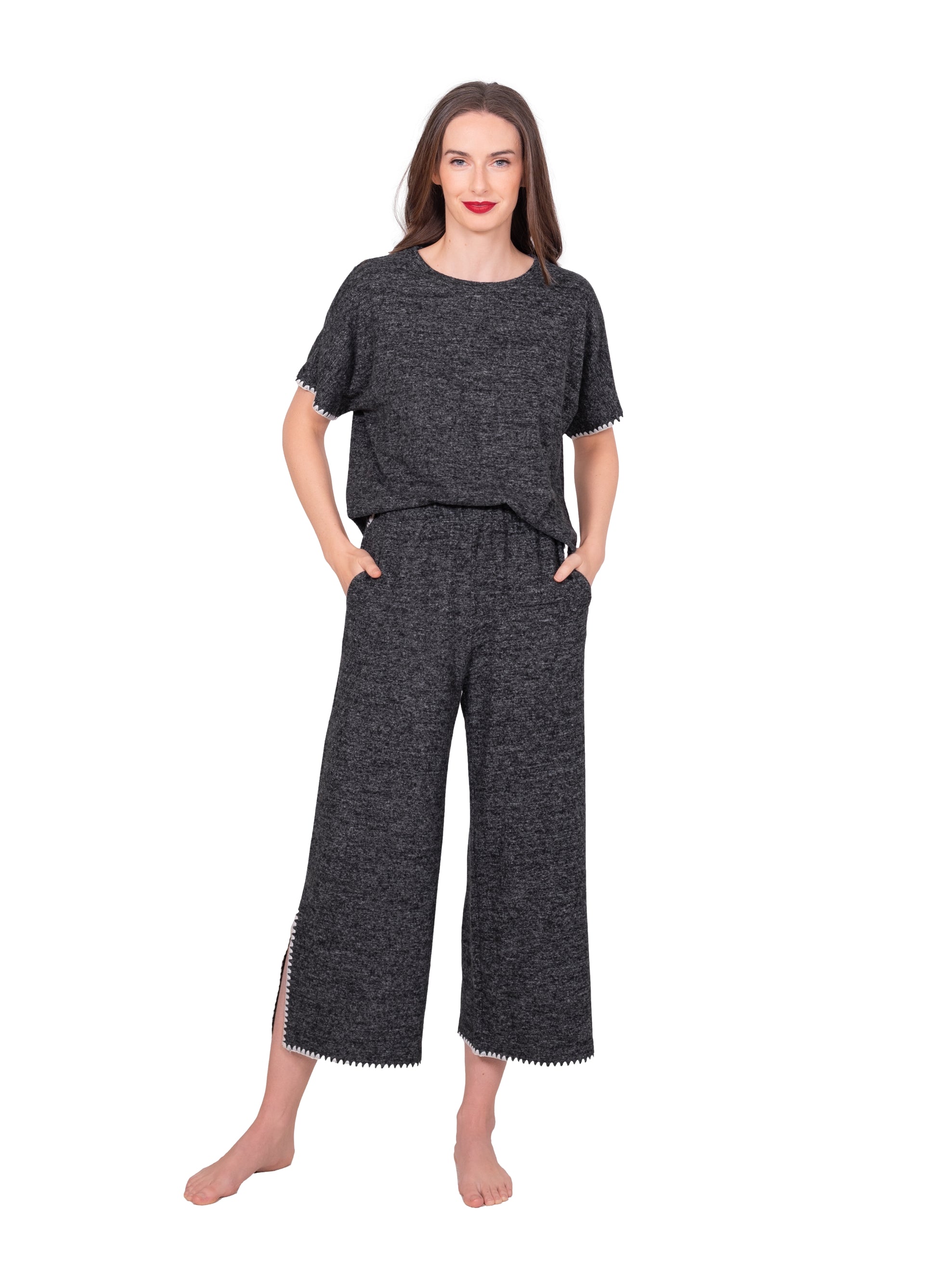 Brushed Blanket Stitch Lounge Tee