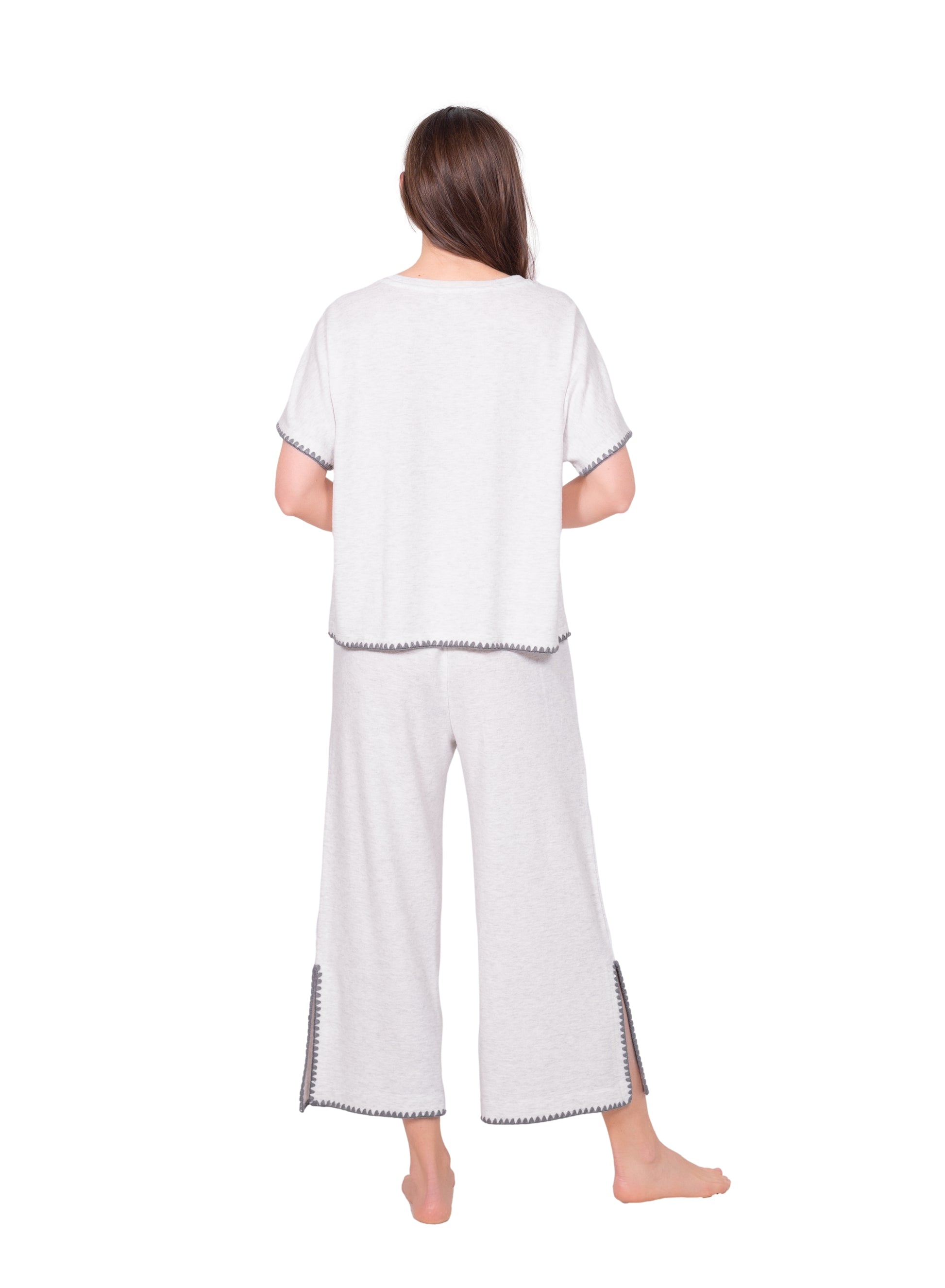 Brushed Blanket Stitch Lounge Tee