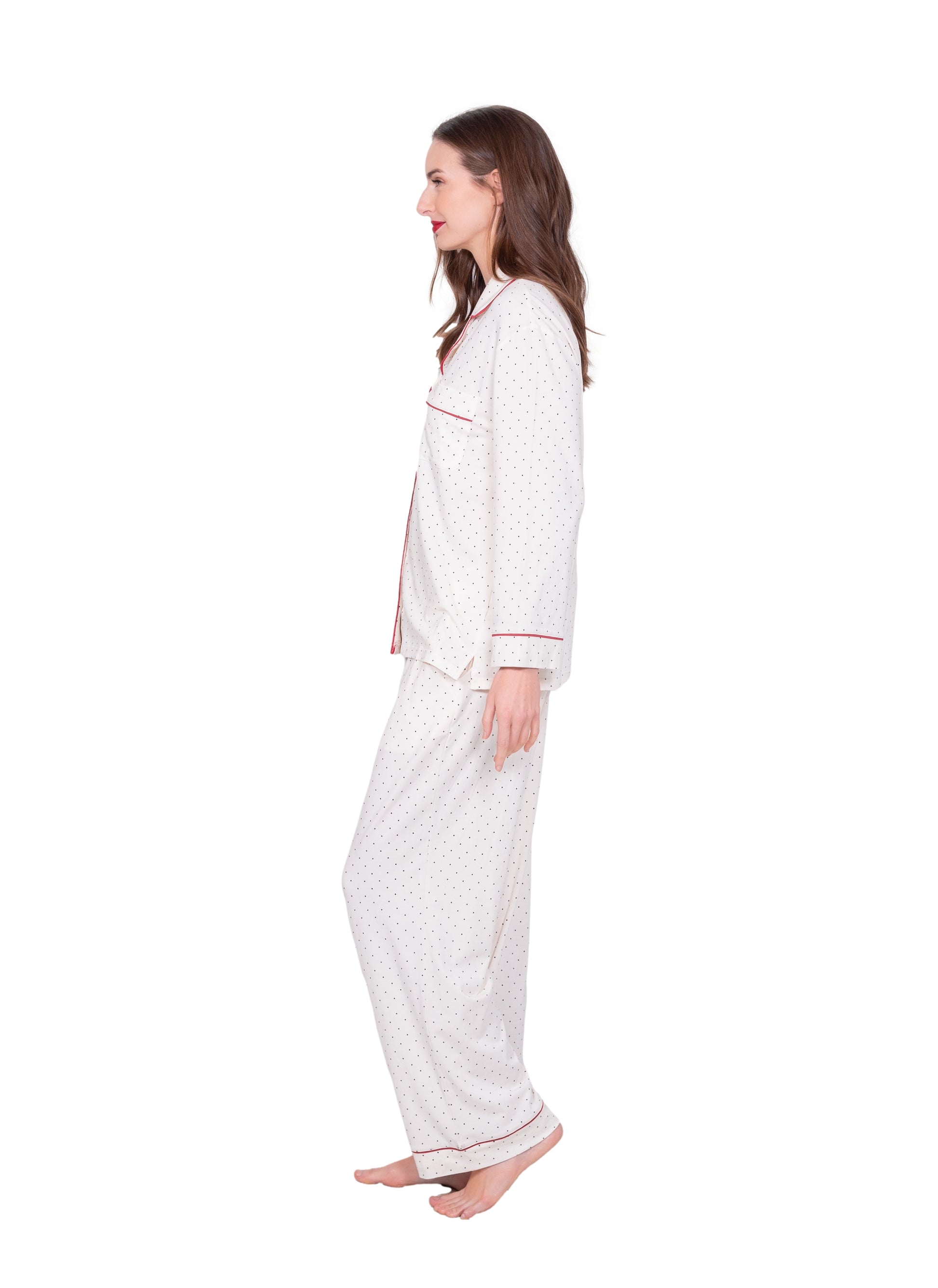 Long Sleeve Notch Collar Pajama Gift Set