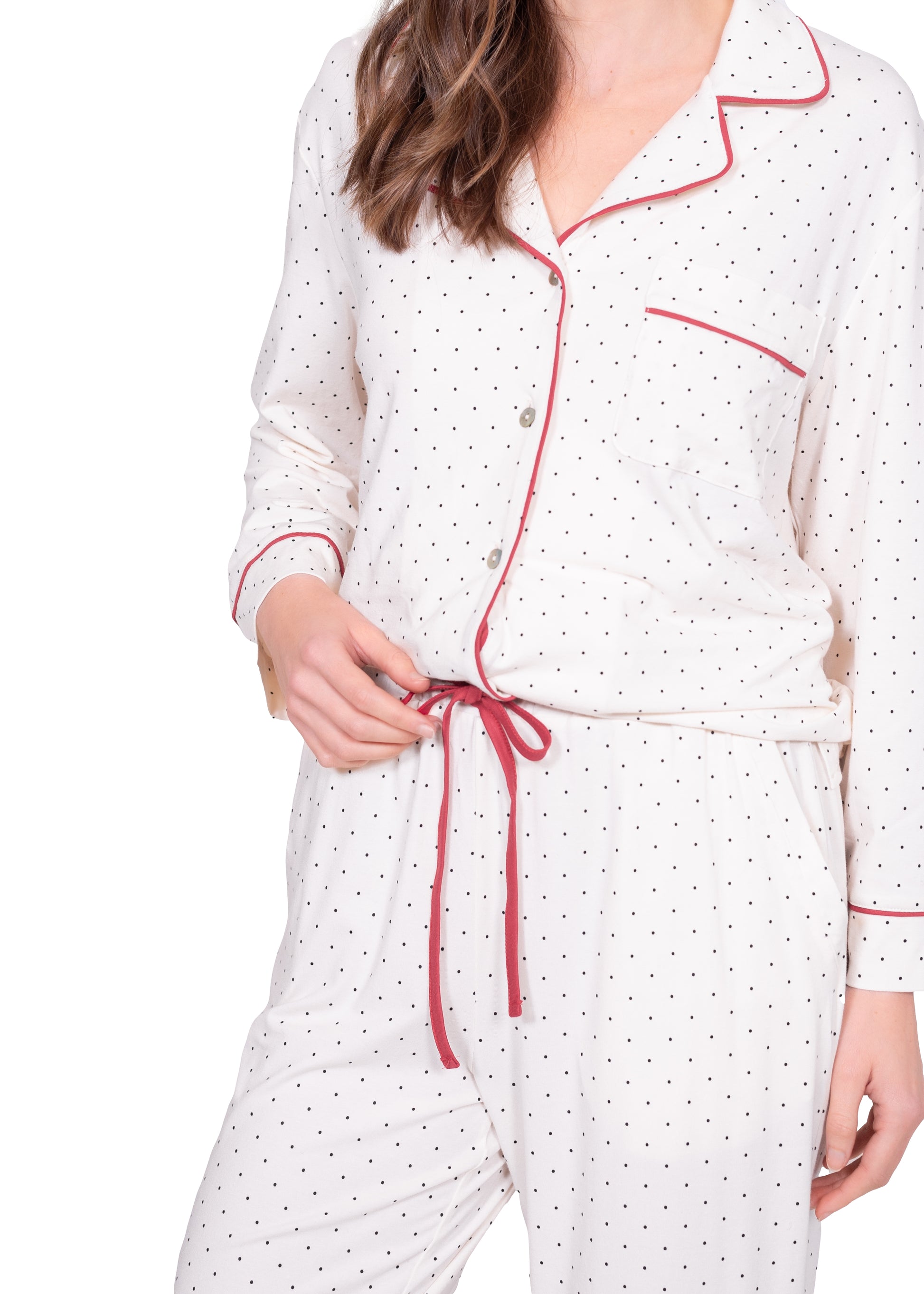 Long Sleeve Notch Collar Pajama Gift Set