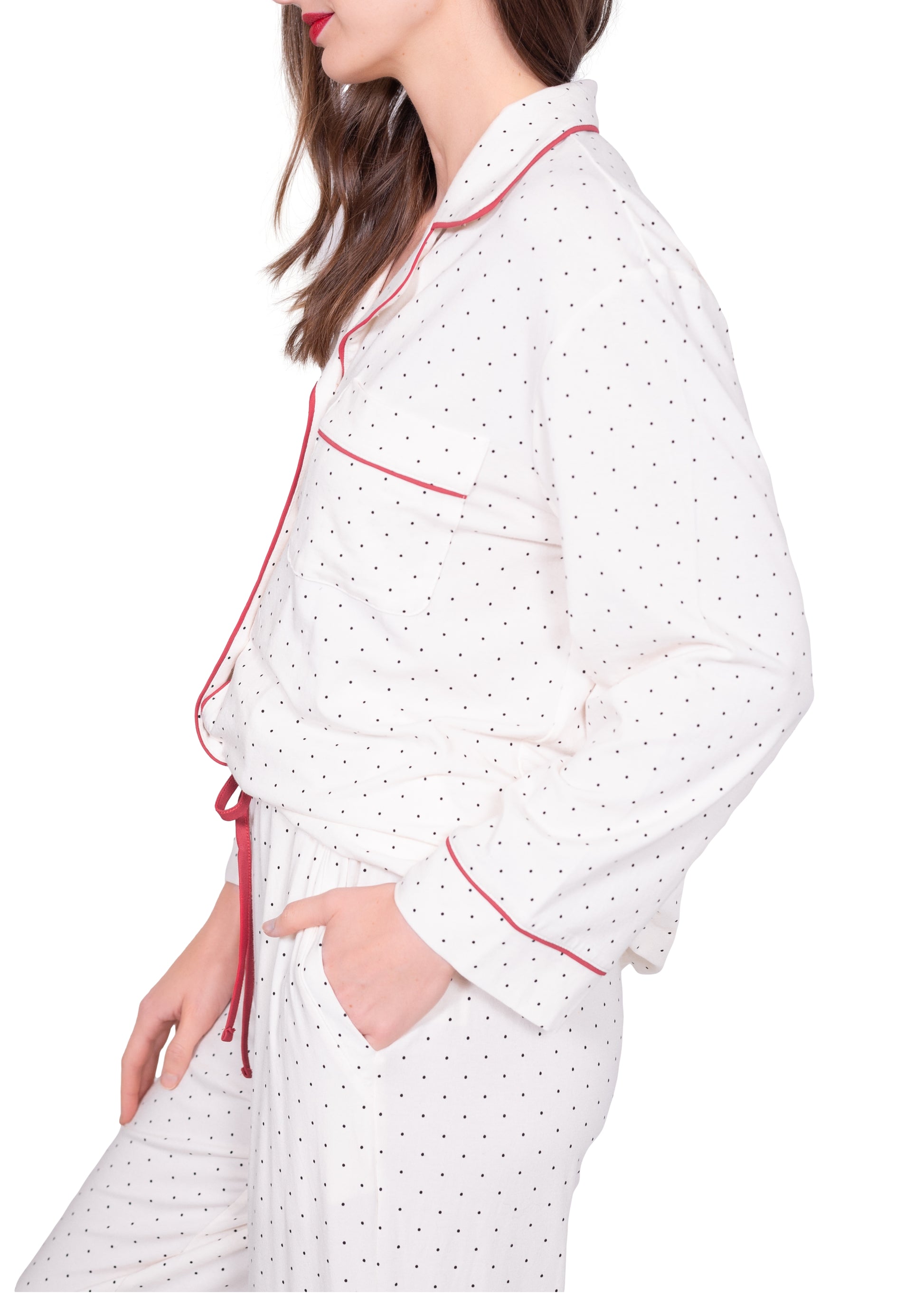 Long Sleeve Notch Collar Pajama Gift Set