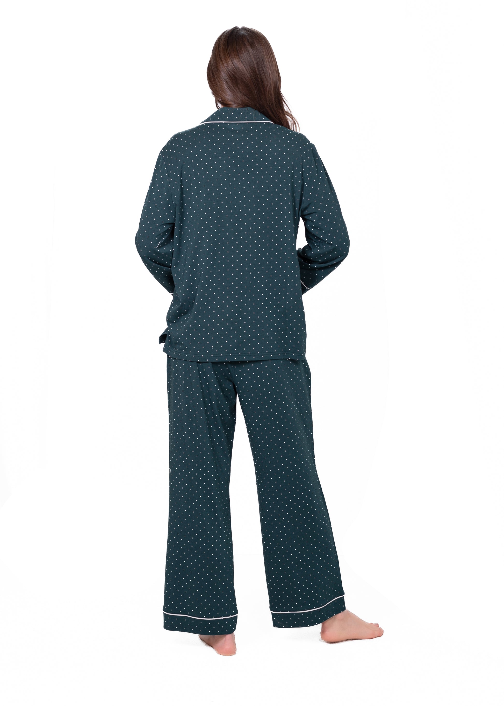 Long Sleeve Notch Collar Pajama Gift Set