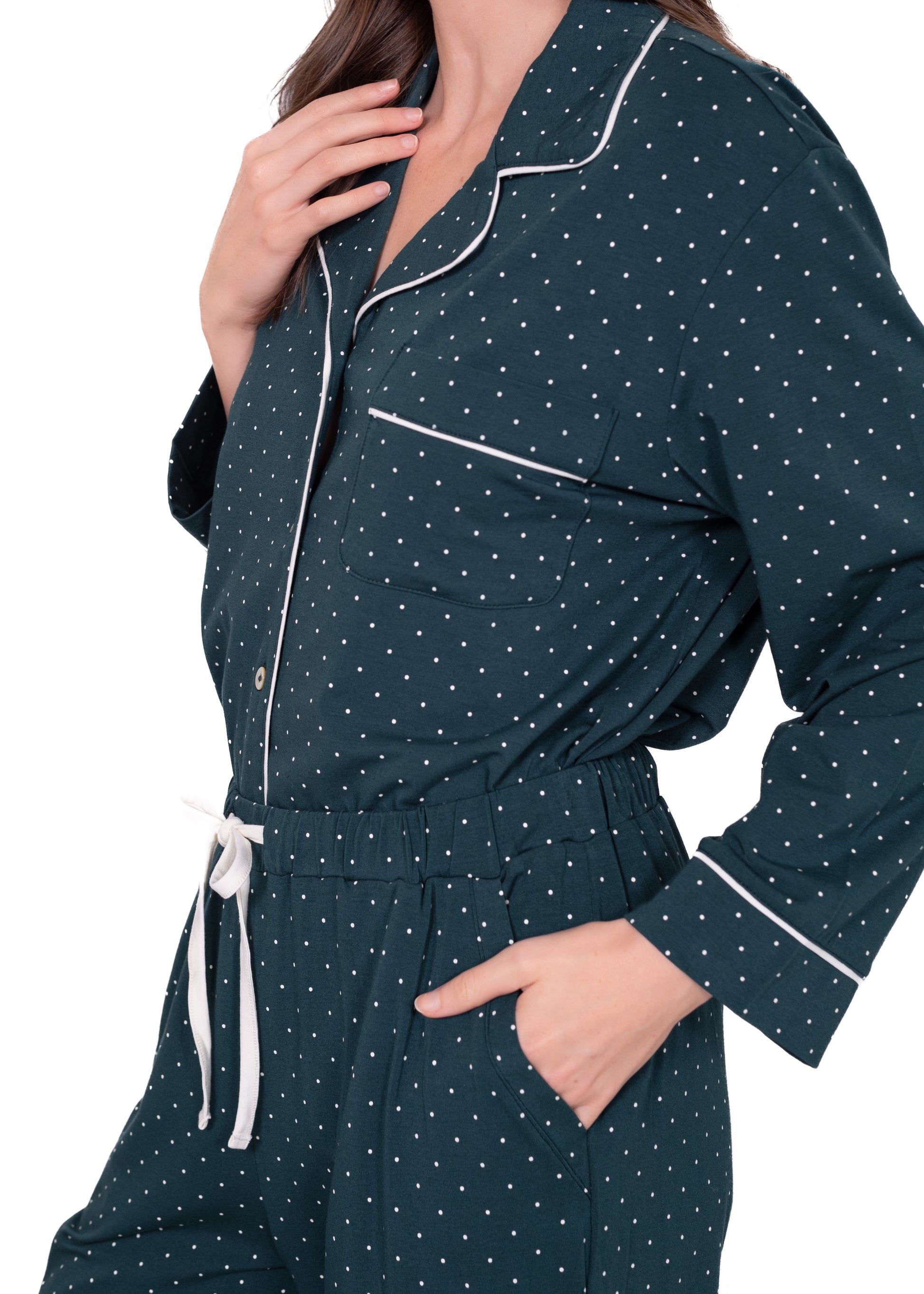 Long Sleeve Notch Collar Pajama Gift Set