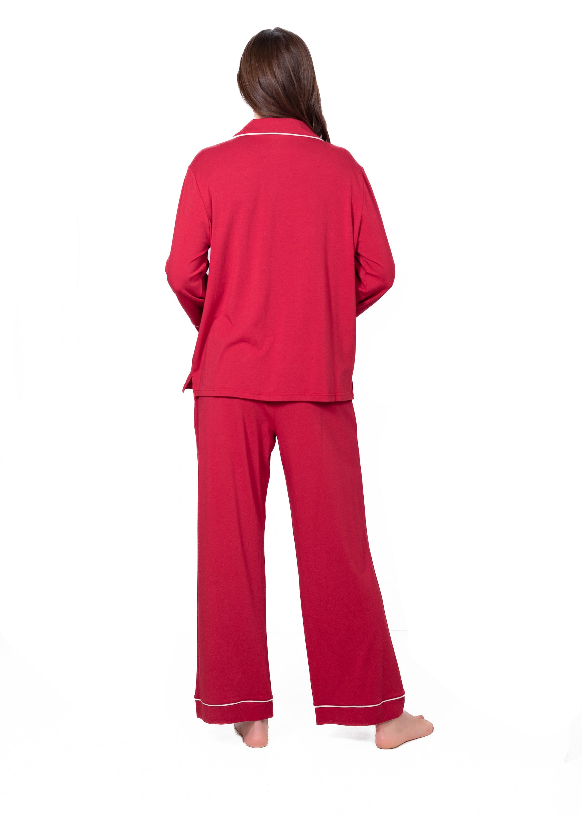 Long Sleeve Notch Collar Pajama Gift Set