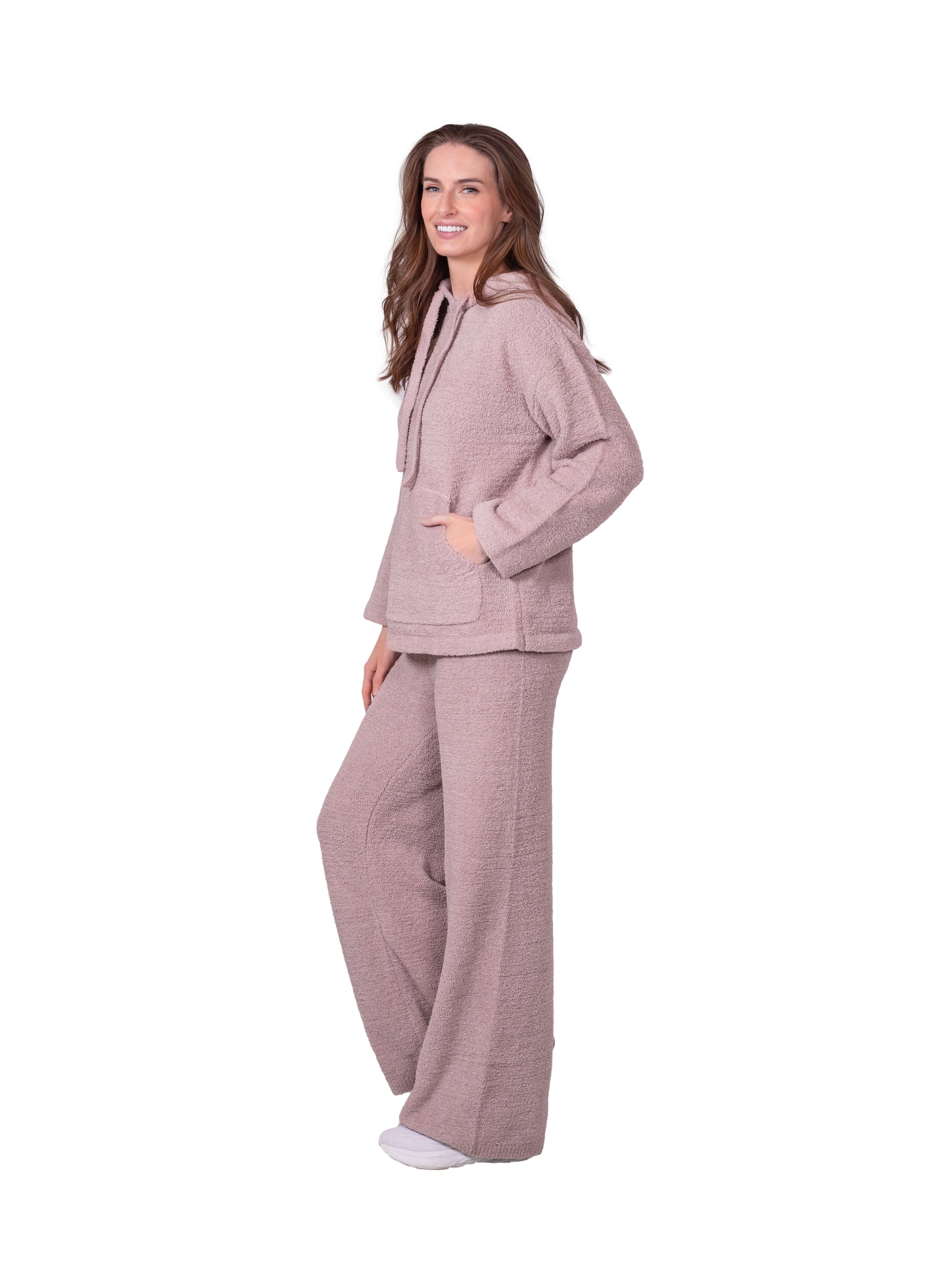 Chenille Hoodie & Flare Pant Set