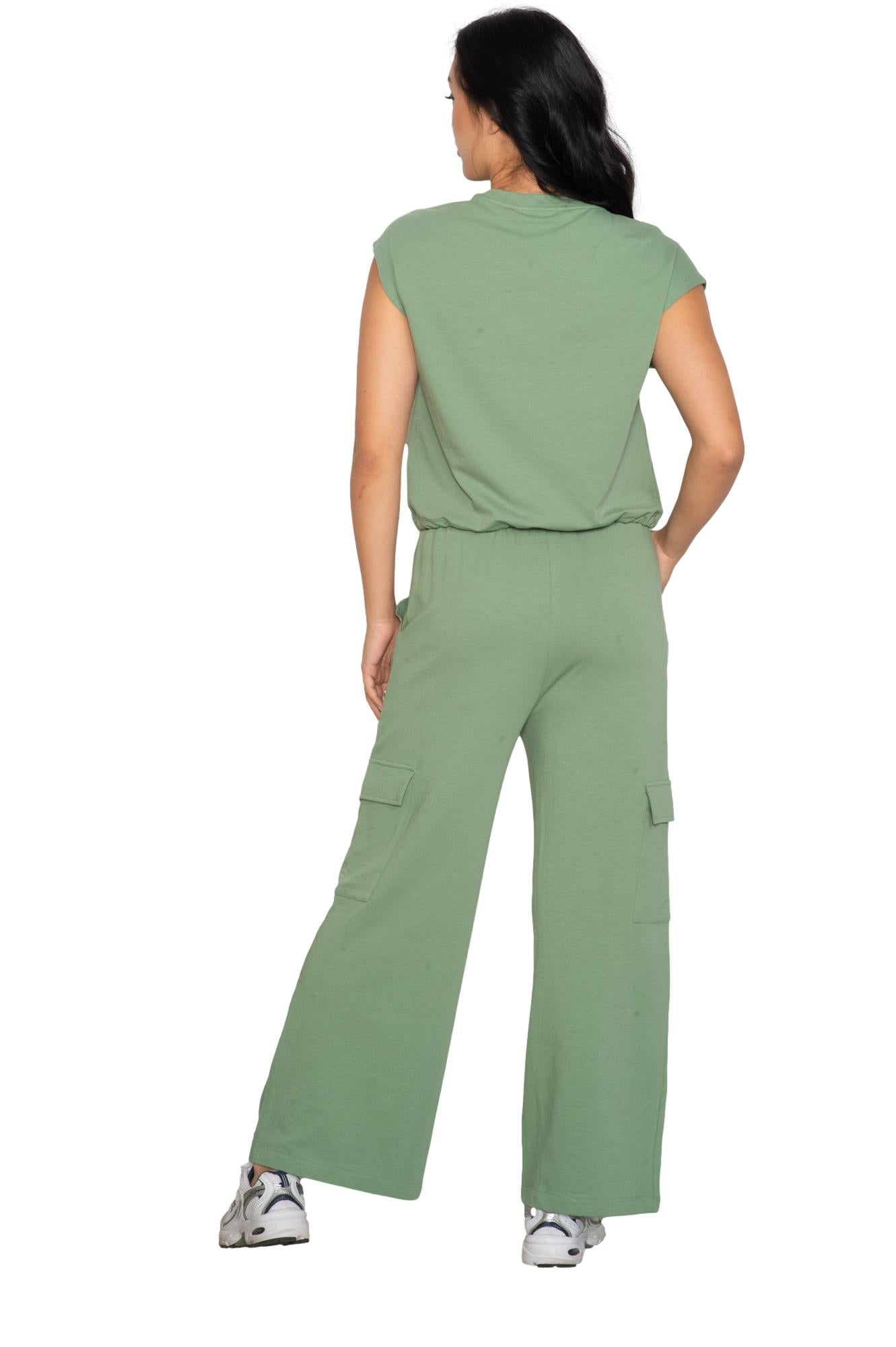 Cap sleeve top & cargo pant set