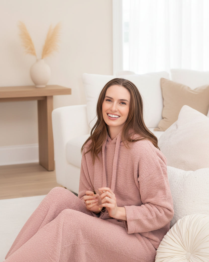 Chenille Hoodie & Flare Pant Set
