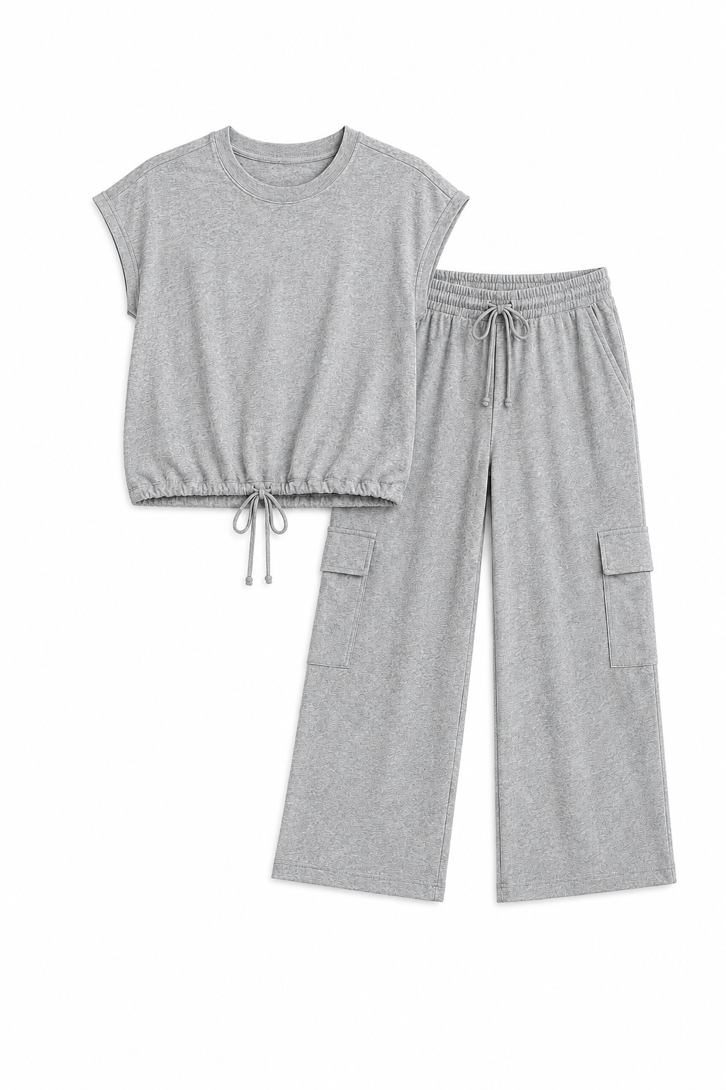Cap sleeve top & cargo pant set