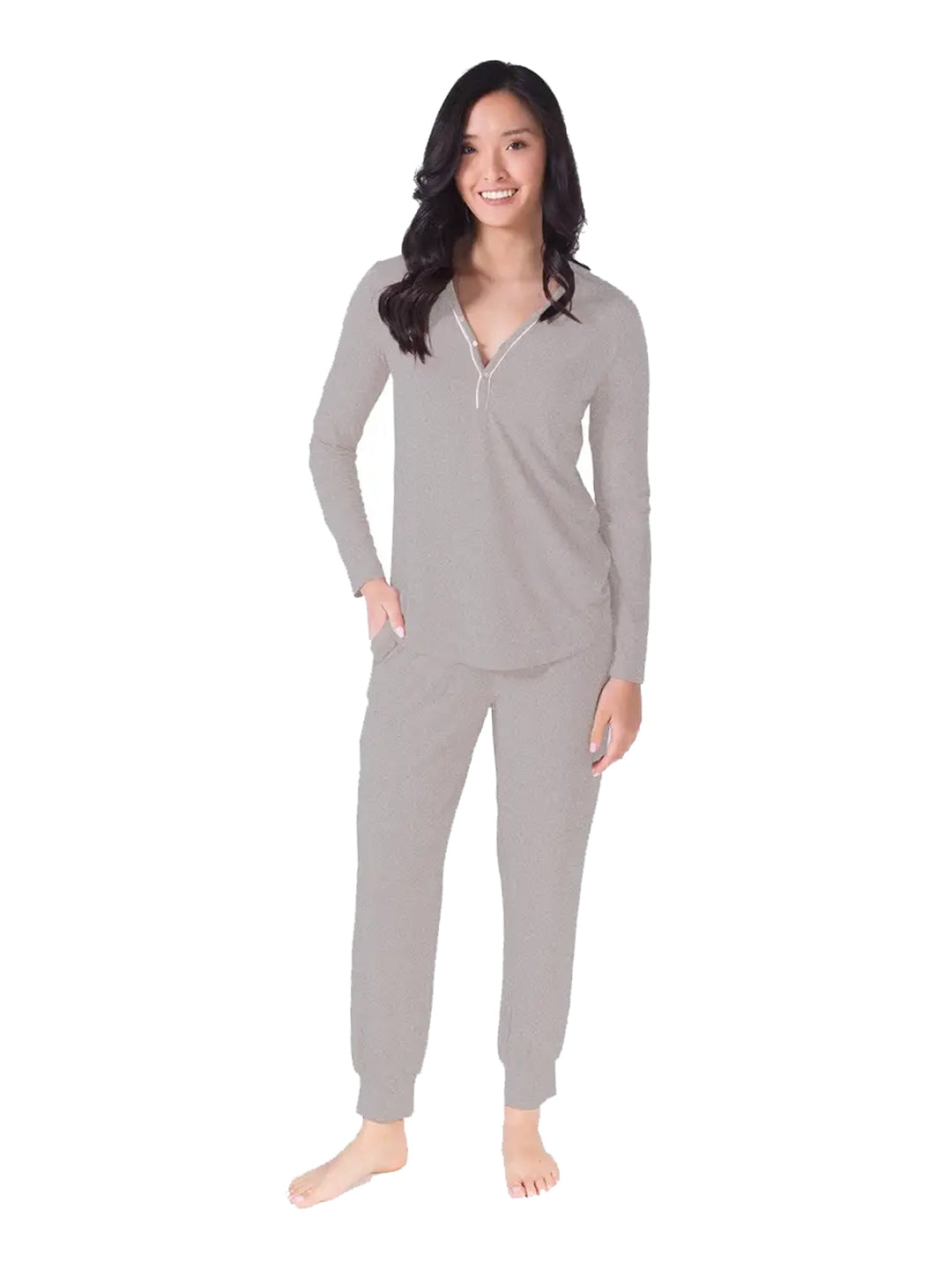 Henley Pajama Set with Jogger Pants