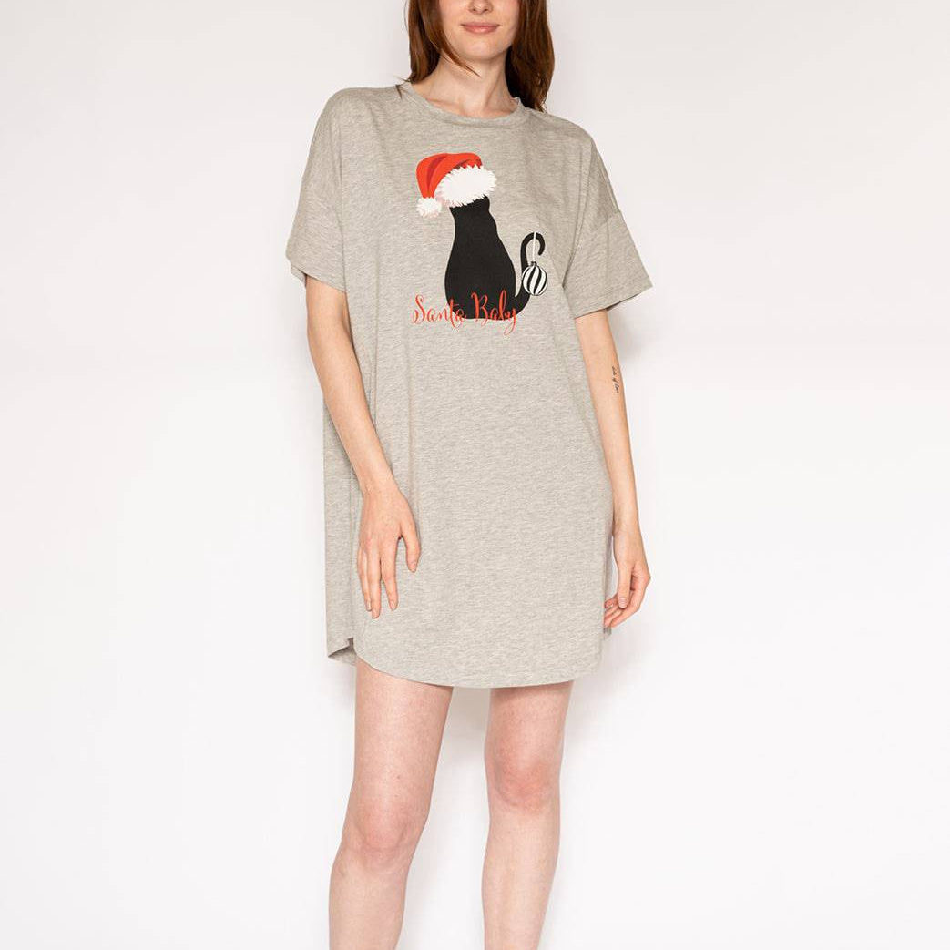 T-Shirt Dress - Santa Baby - LATTELOVE Co.
