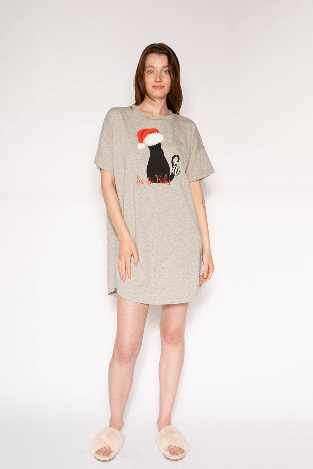 T-Shirt Dress - Santa Baby - LATTELOVE Co.