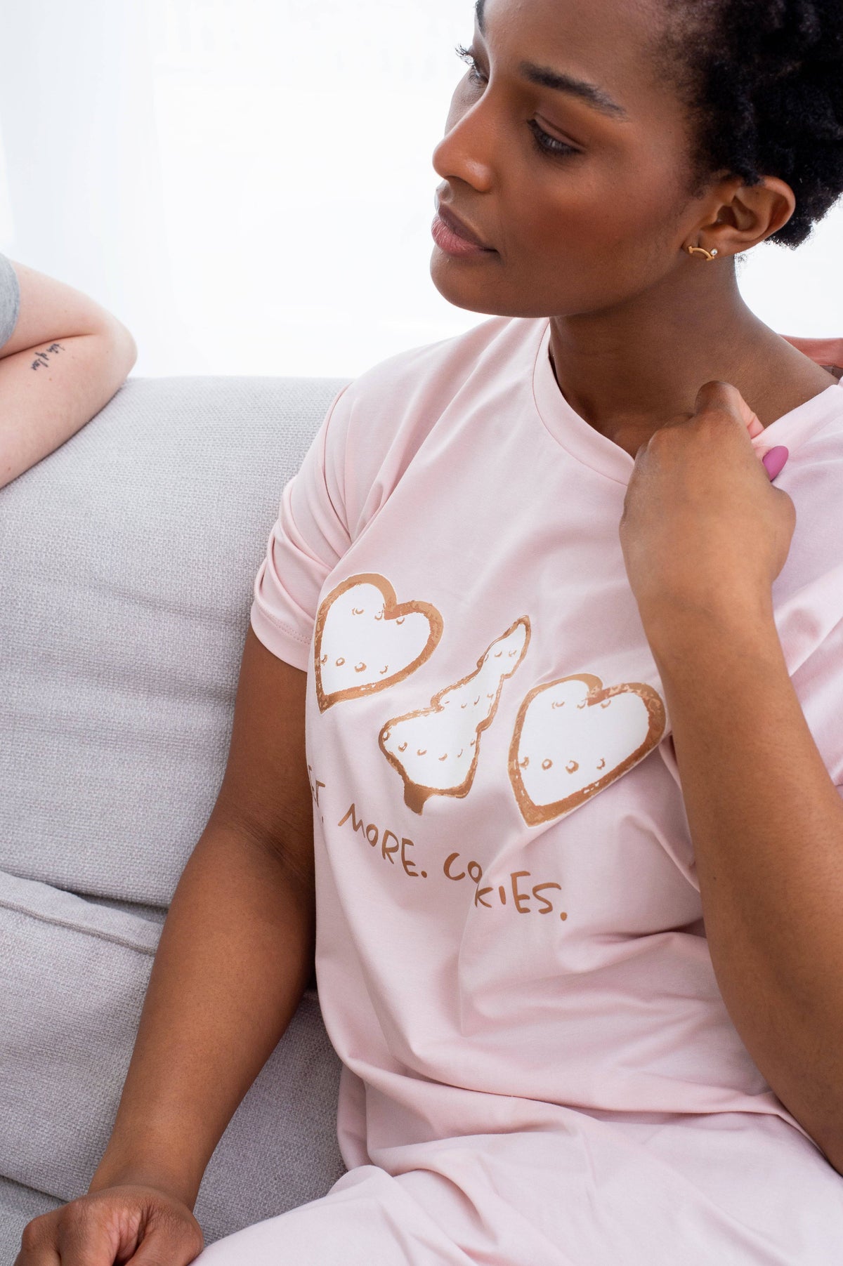 T-Shirt Dress - Eat More Cookies - LATTELOVE Co.