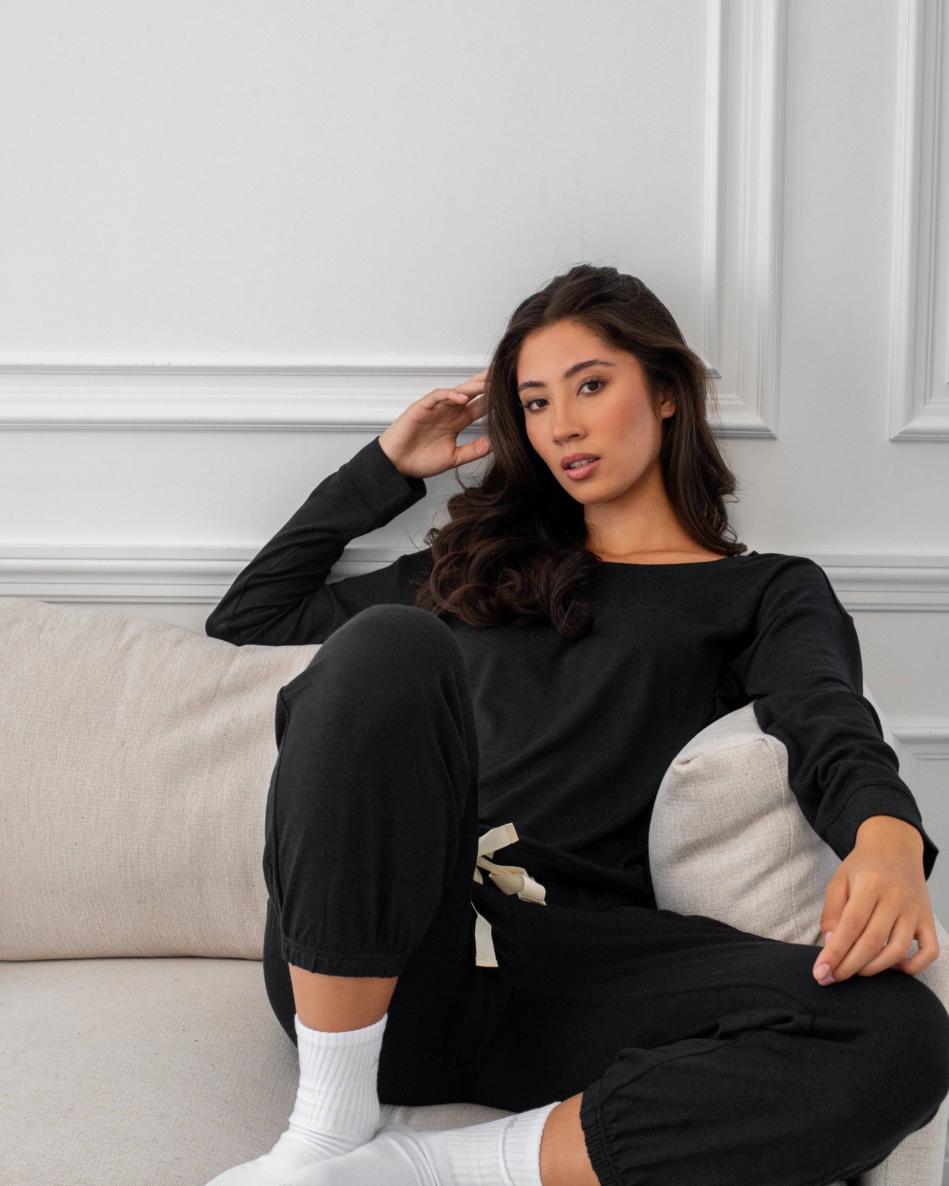 Marled Knit Hacci Jogger - LATTELOVE Co.
