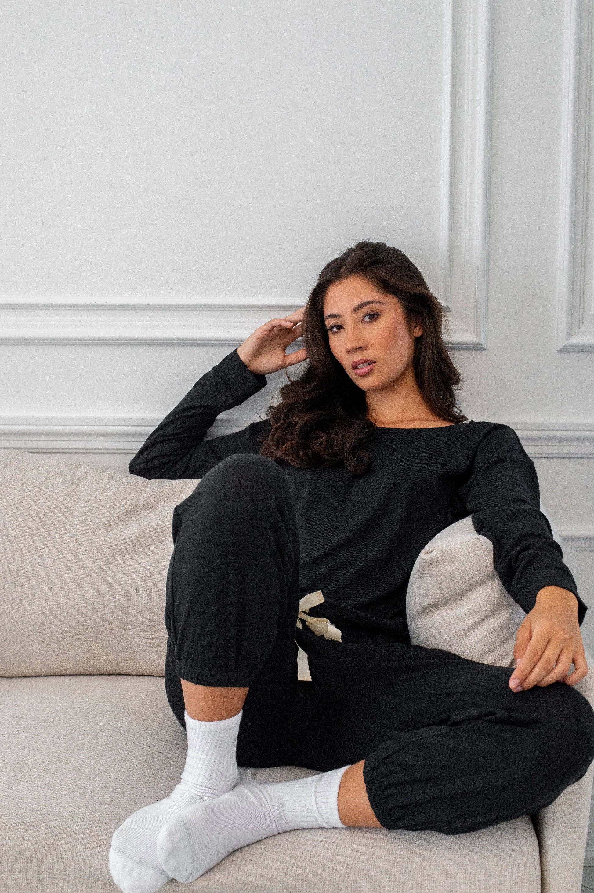 Marled Knit Hacci Jogger - LATTELOVE Co.