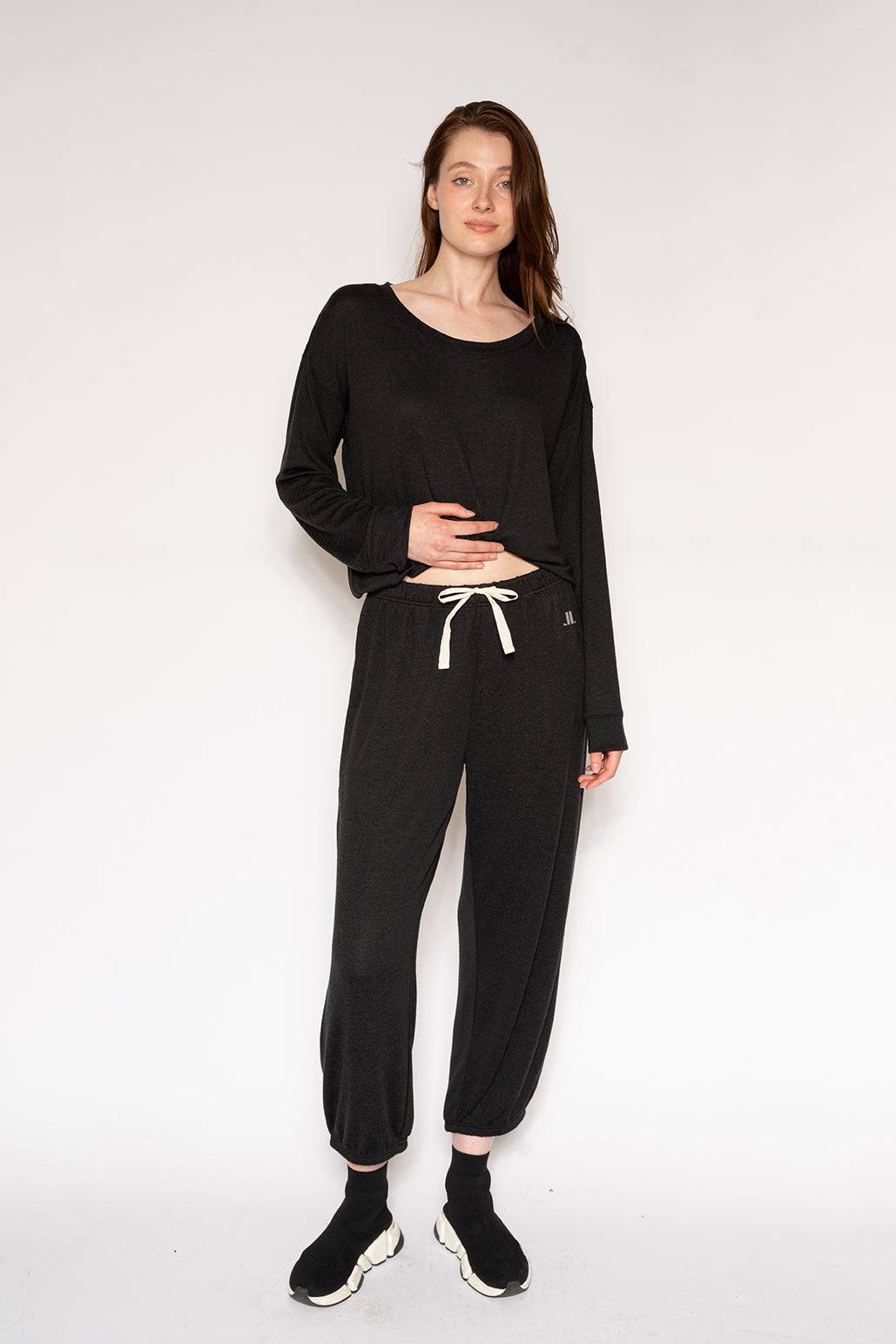 Marled Knit Hacci Jogger - LATTELOVE Co.