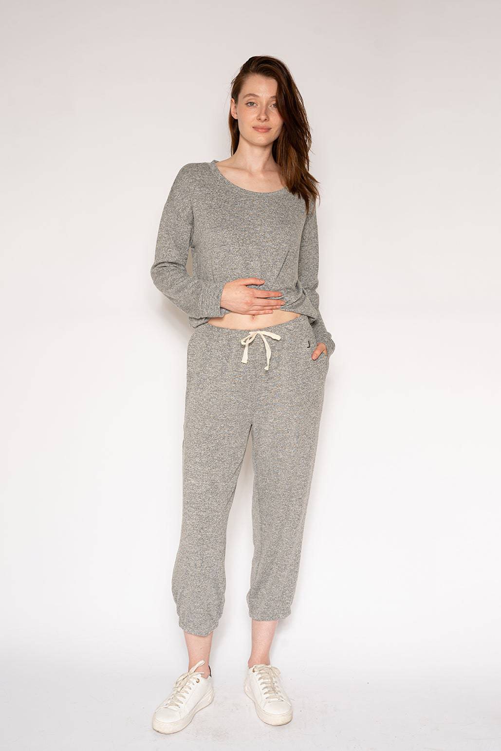 Marled Knit Hacci Jogger - LATTELOVE Co.
