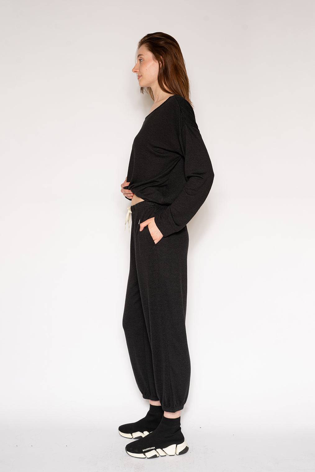 Marled Knit Hacci Jogger - LATTELOVE Co.