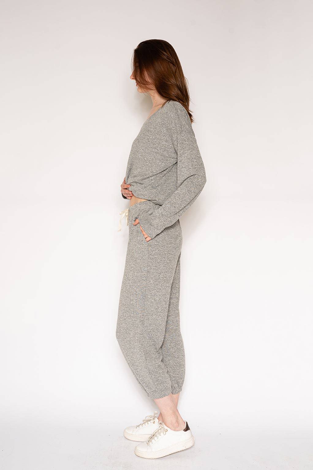 Marled Knit Hacci Jogger - LATTELOVE Co.