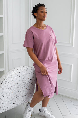 Midi Dress - Grape Shake - LATTELOVE Co.