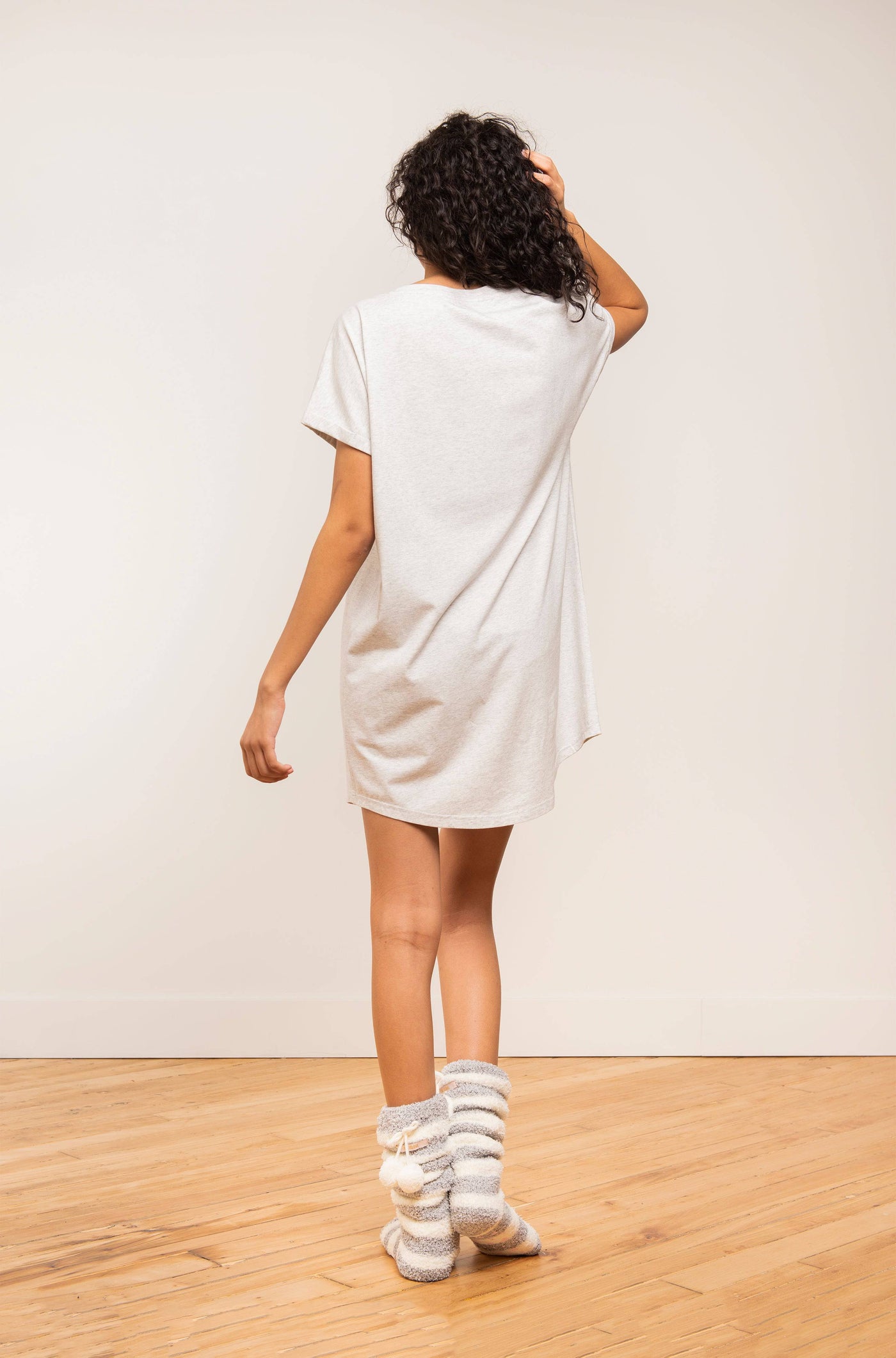 T Shirt Dress Let s Sleep In LATTELOVE Co